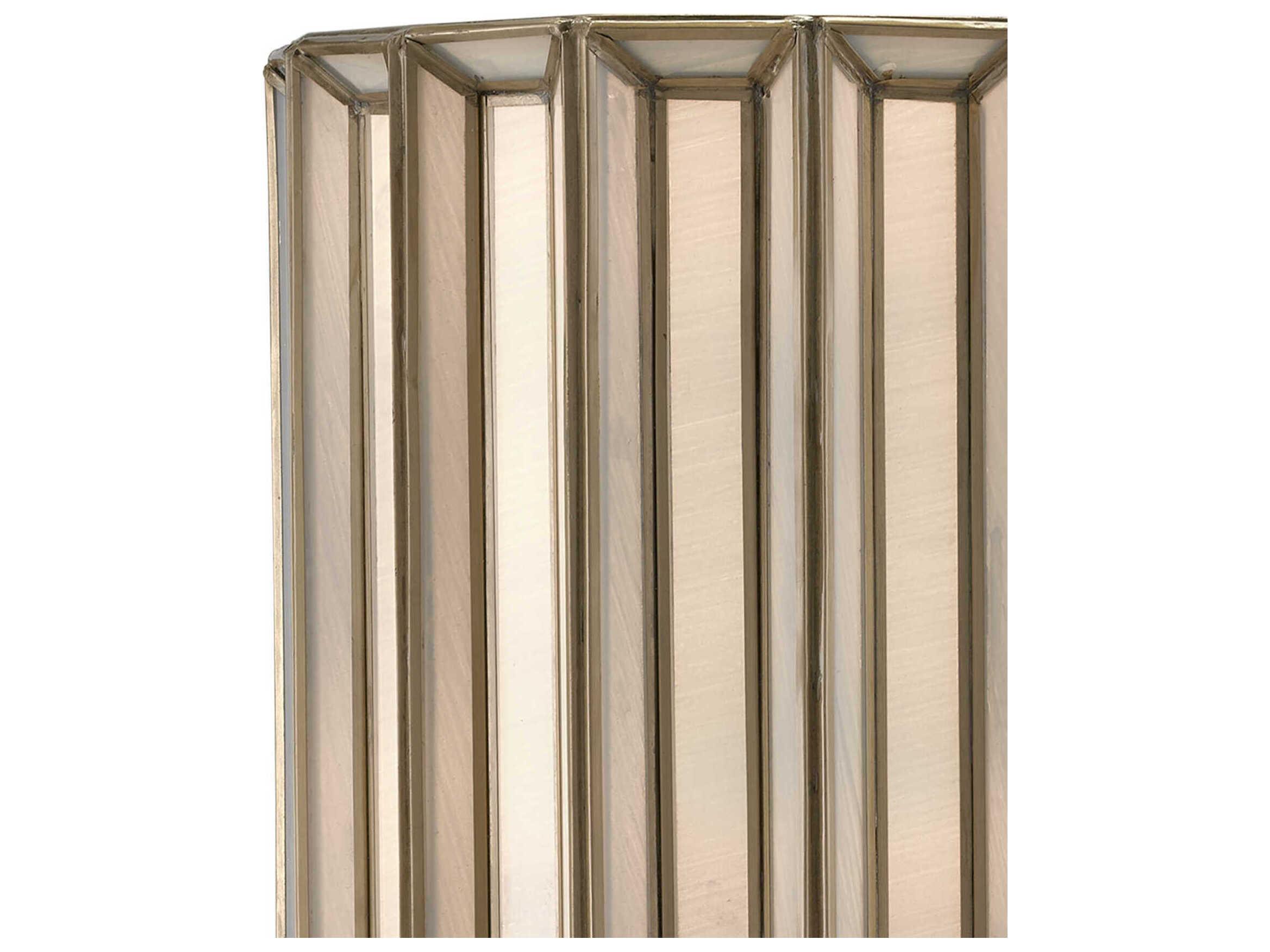 Currey & Company Daze 1-Light Antique Brass White Glass Wall Sconce