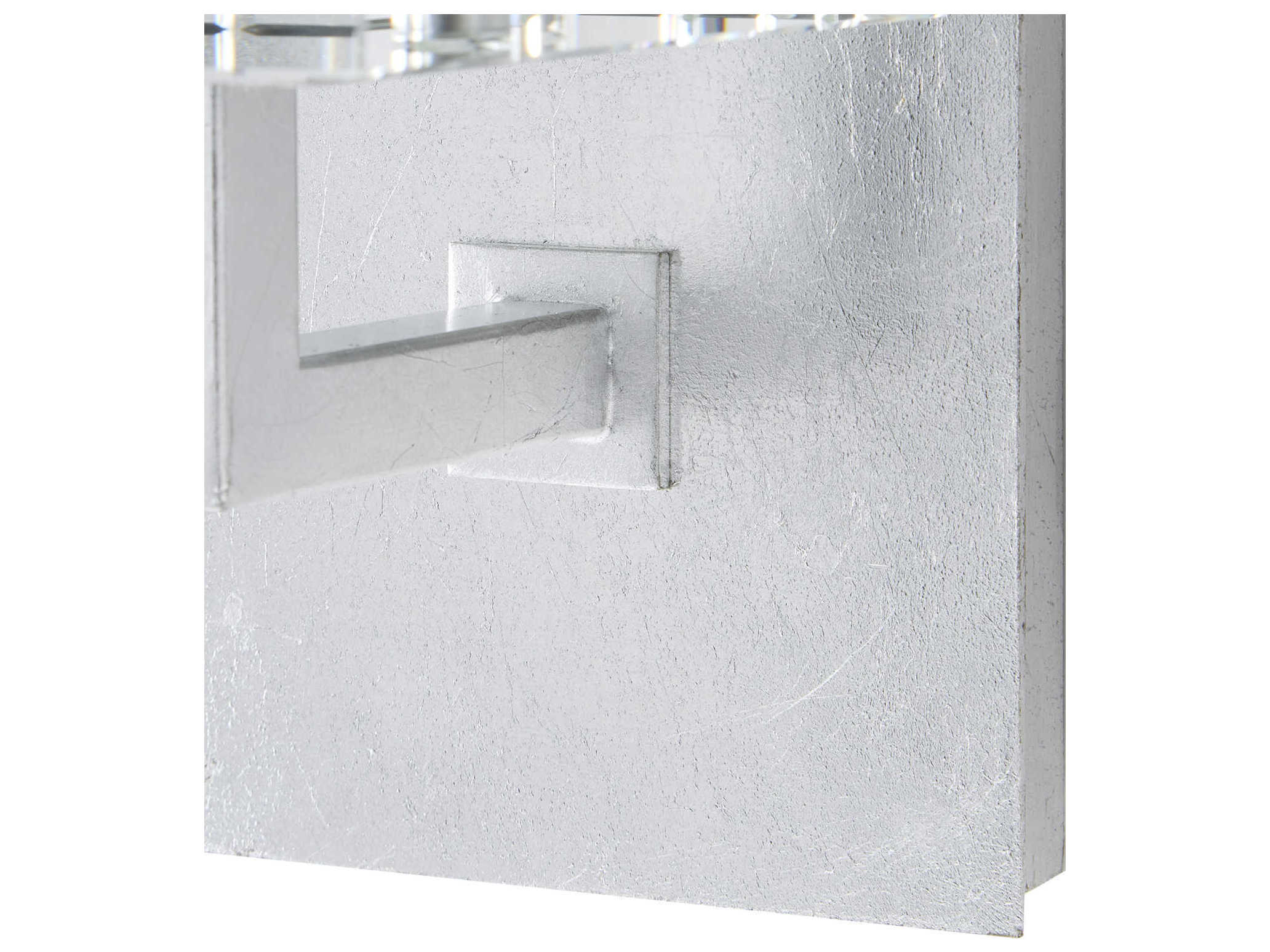 Currey & Company Valerio 1-Light Silver Leaf Crystal Wall Sconce