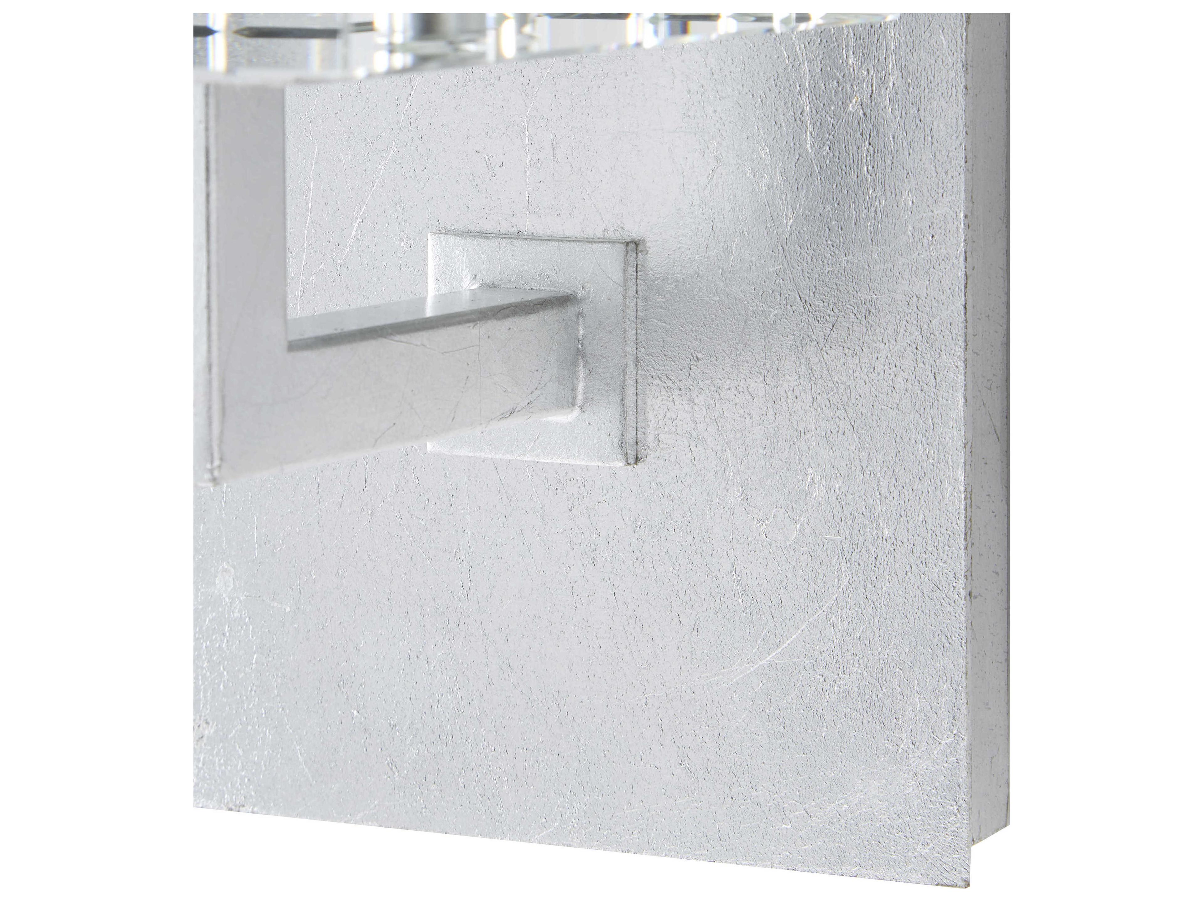 Currey & Company Valerio 1-Light Silver Leaf Crystal Wall Sconce