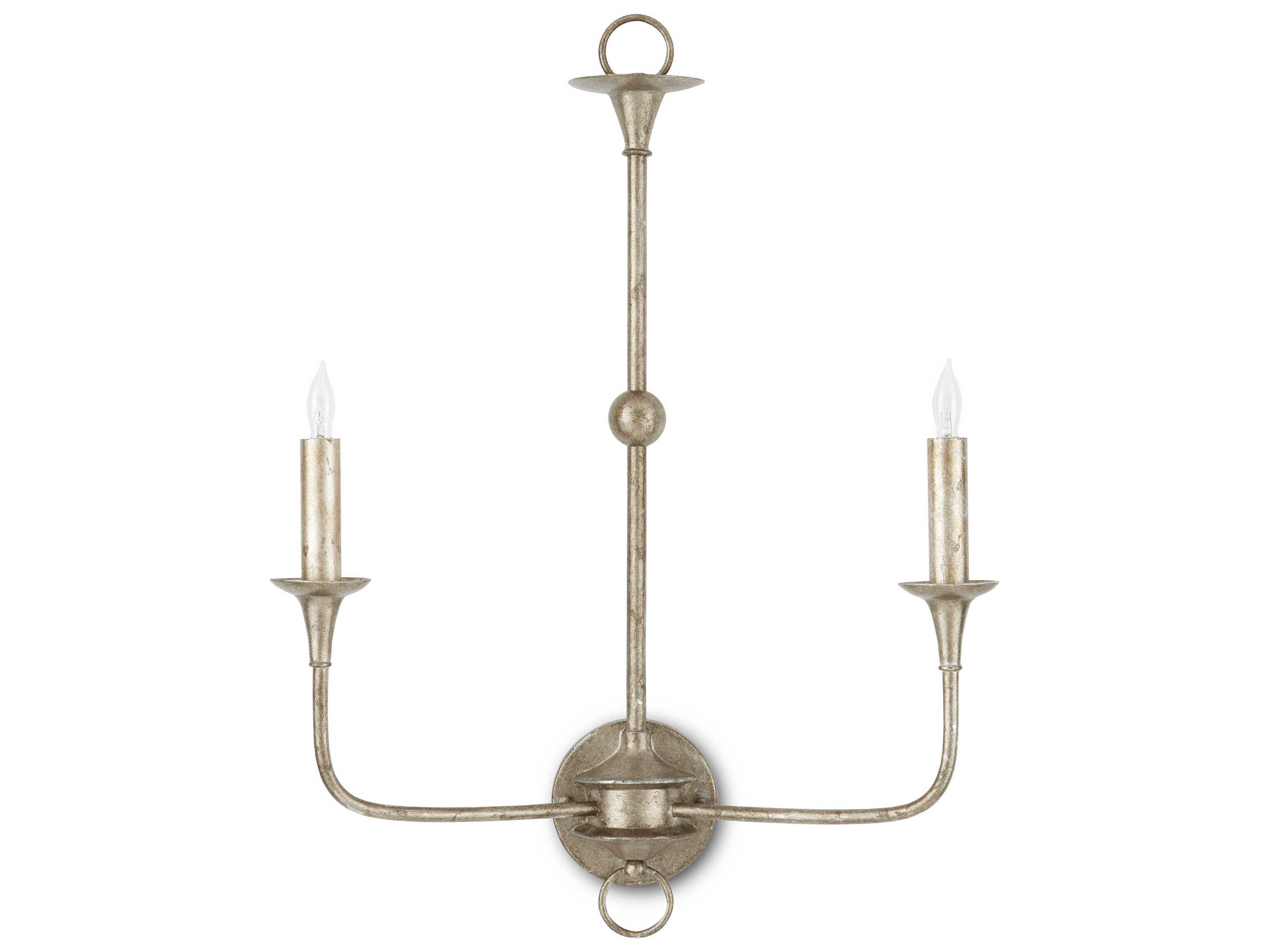 Currey & Company Nottaway 2-Light Pyrite Bronze smoke Wood Wall Sconce