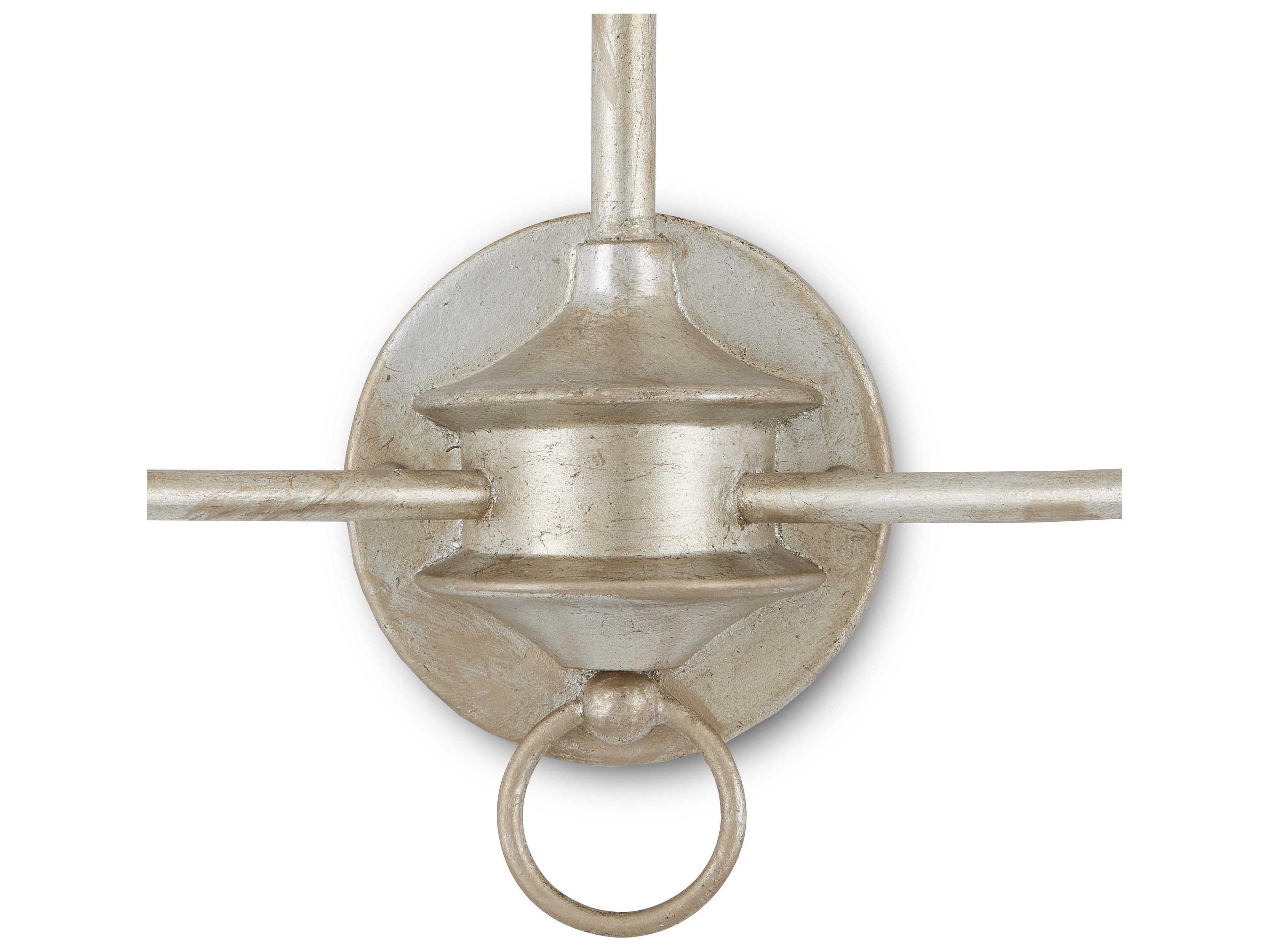 Currey & Company Nottaway 2-Light Champagne Silver Wall Sconce