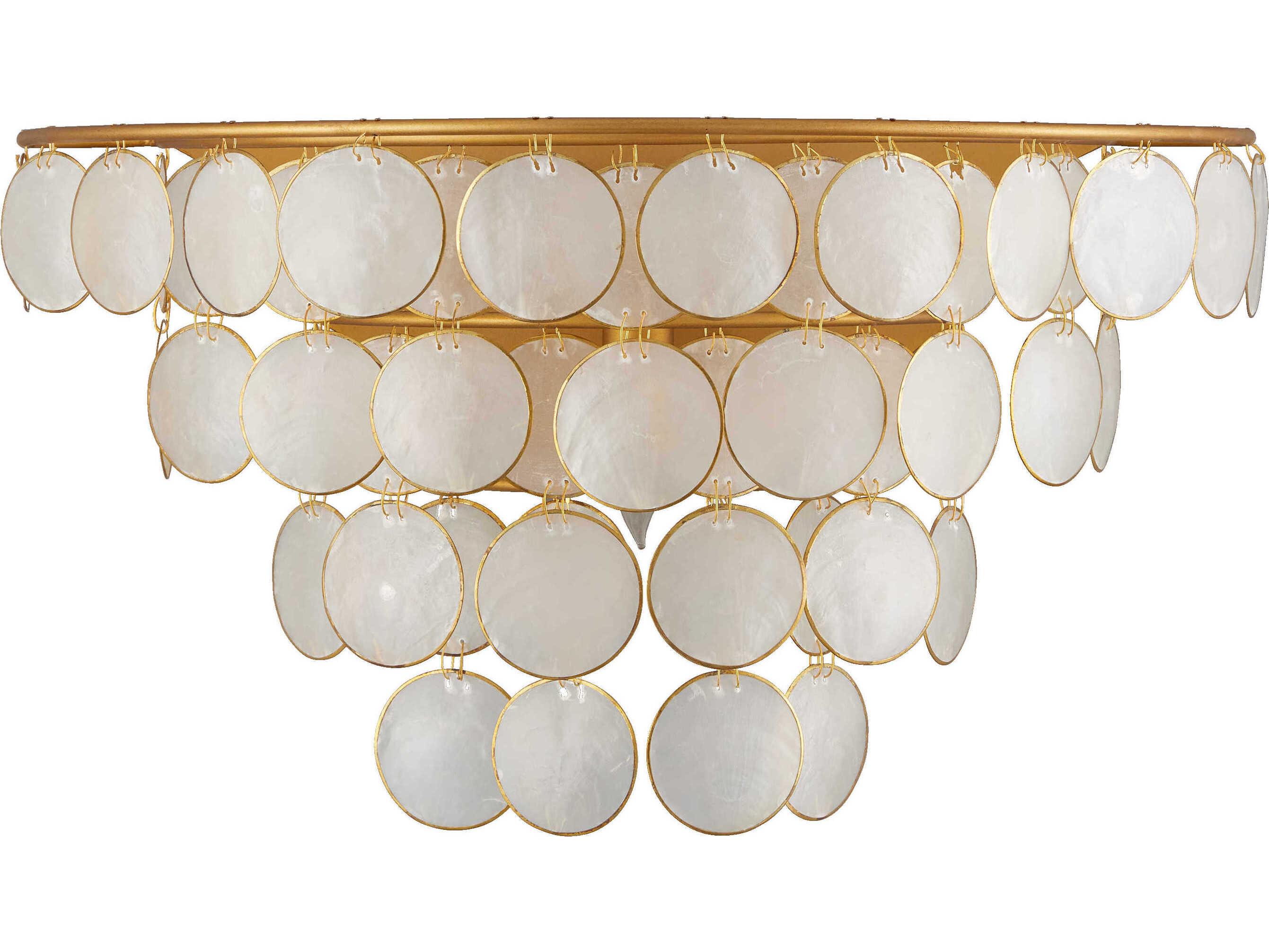 Currey & Company Bon Vivant 3-Light Natural Contemporary Gold Wall Sconce