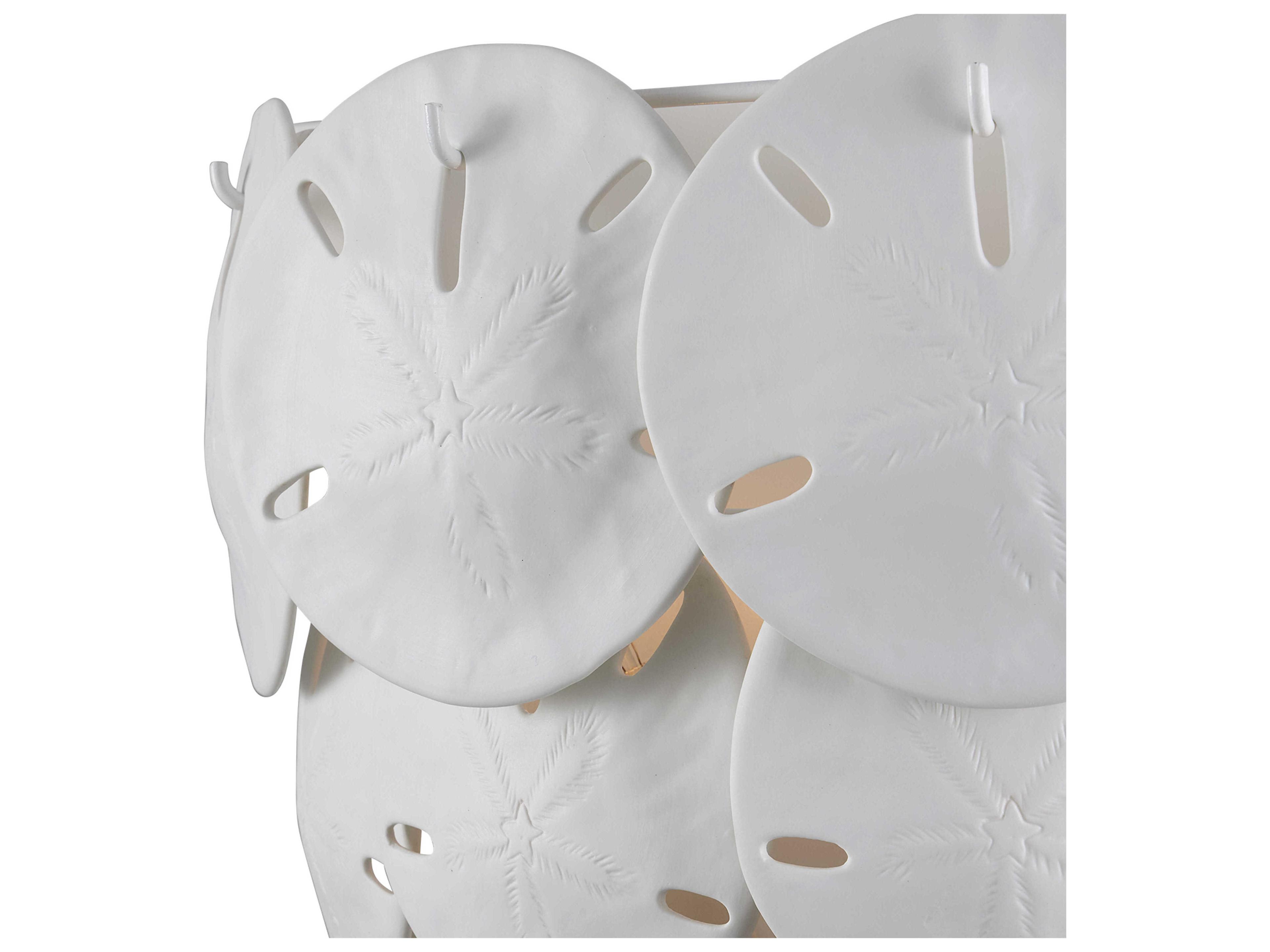 Currey & Company Tulum 3-Light Sugar White Wall Sconce