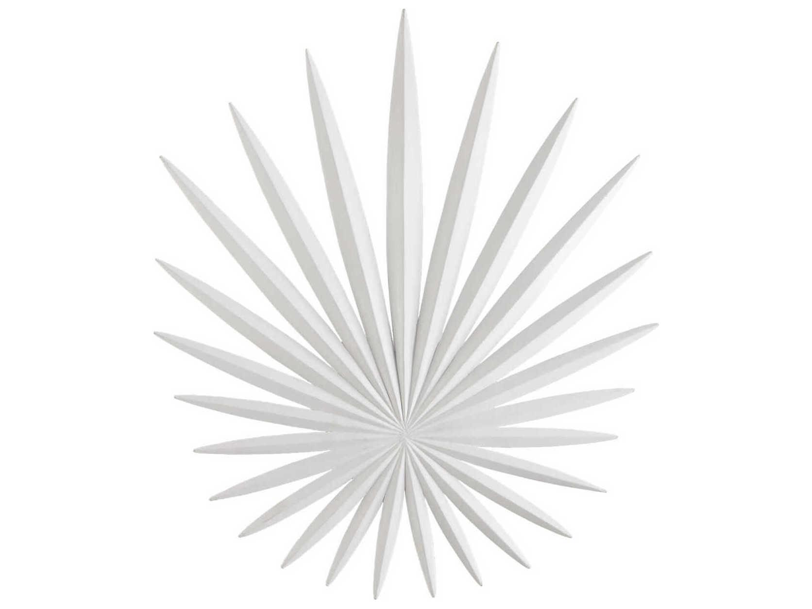 Currey & Company Bismarkia 1-Light Gesso White Wall Sconce