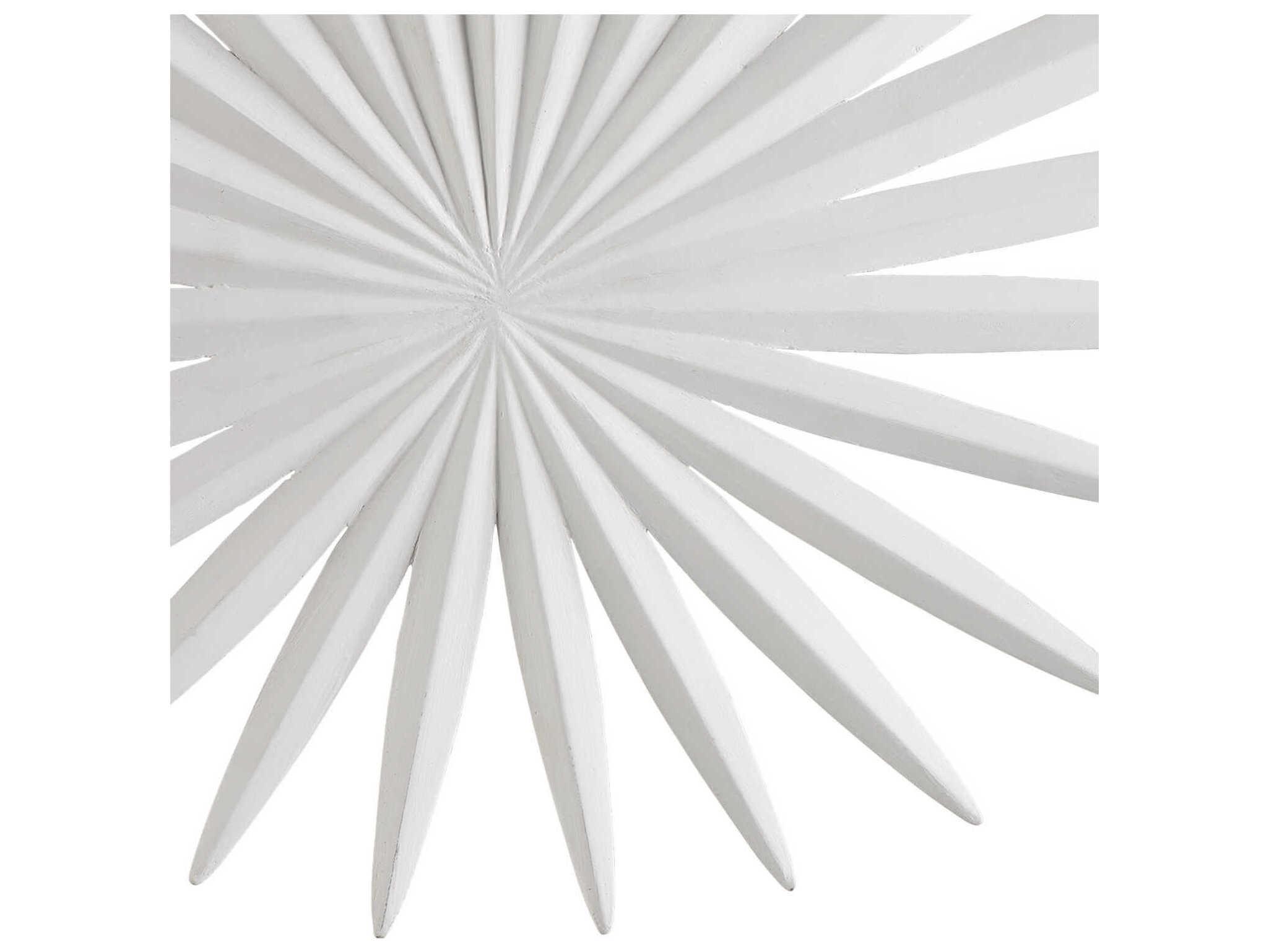 Currey & Company Bismarkia 1-Light Gesso White Wall Sconce