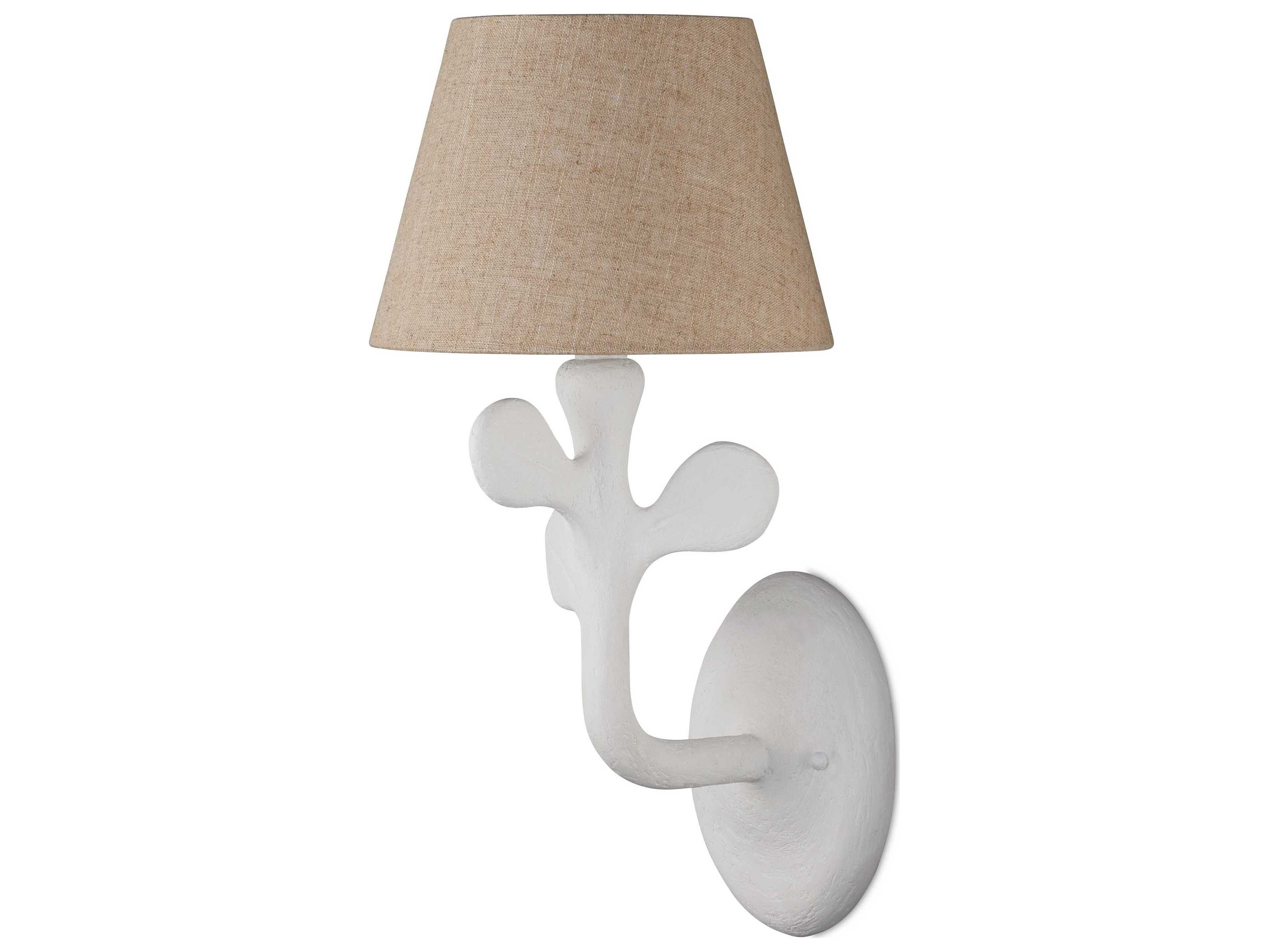 Currey & Company Charny 1-Light Gesso White Wall Sconce