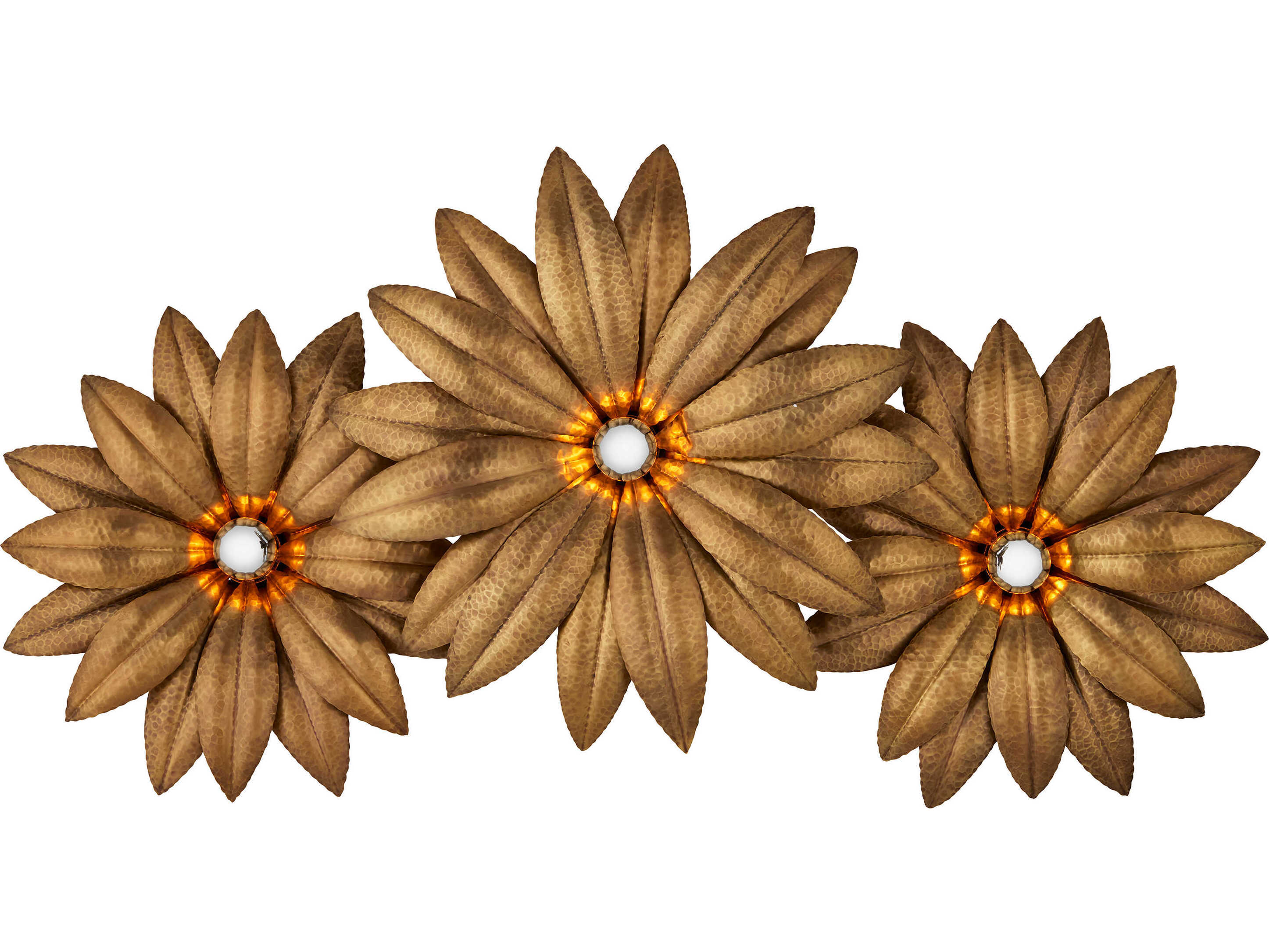 Currey & Company Alithea 3-Light Antique Brass Wall Sconce