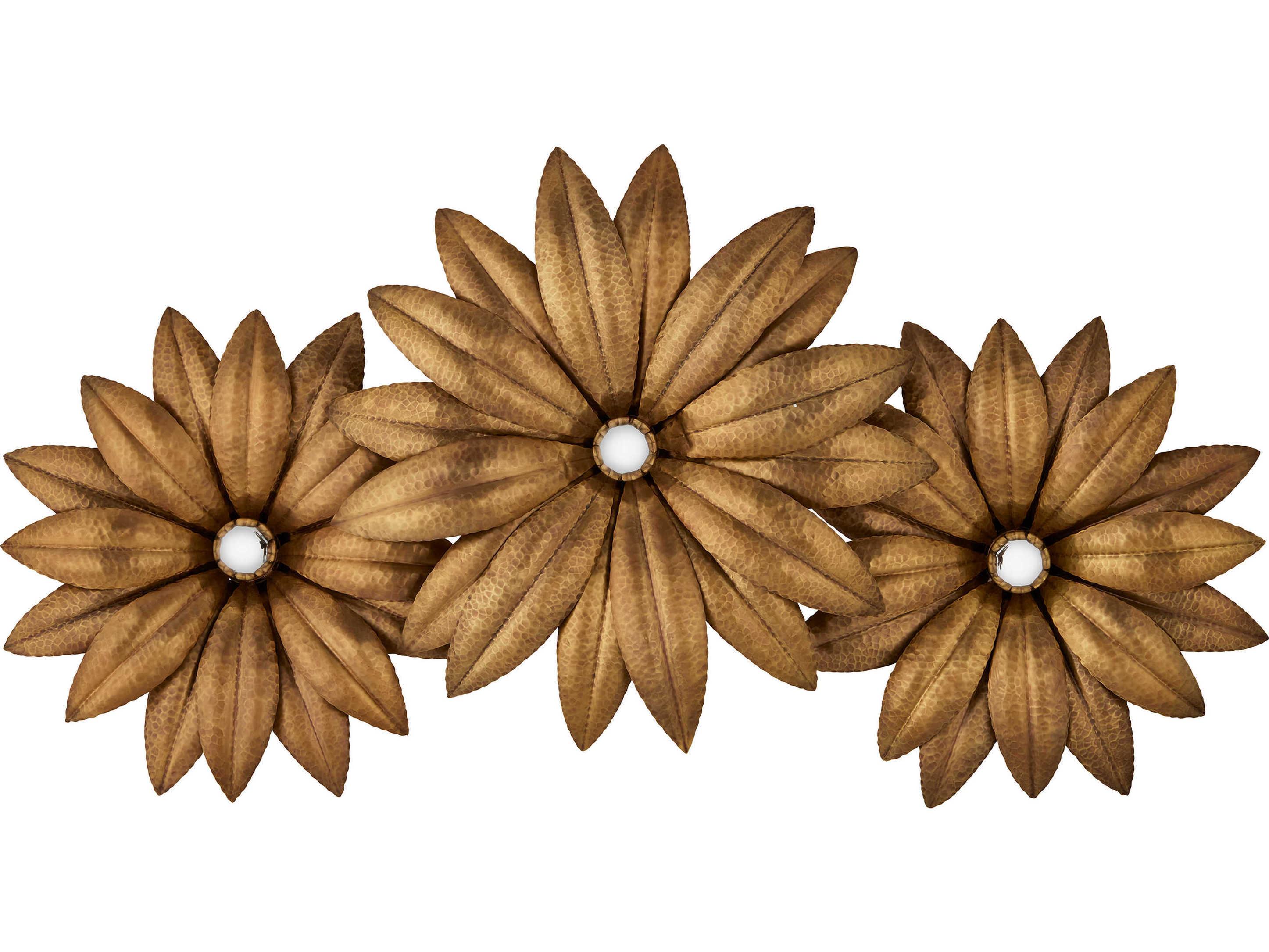 Currey & Company Alithea 3-Light Antique Brass Wall Sconce