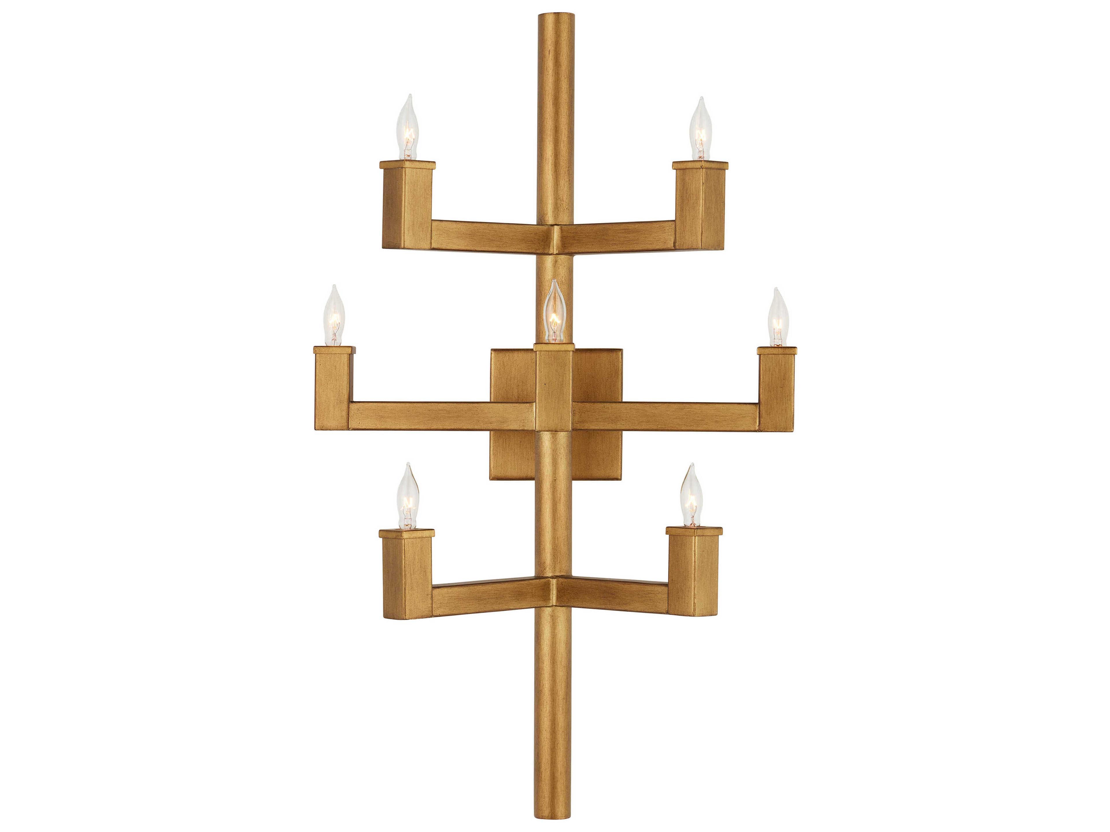 Currey & Company Andre 7-Light Brass Wall Sconce