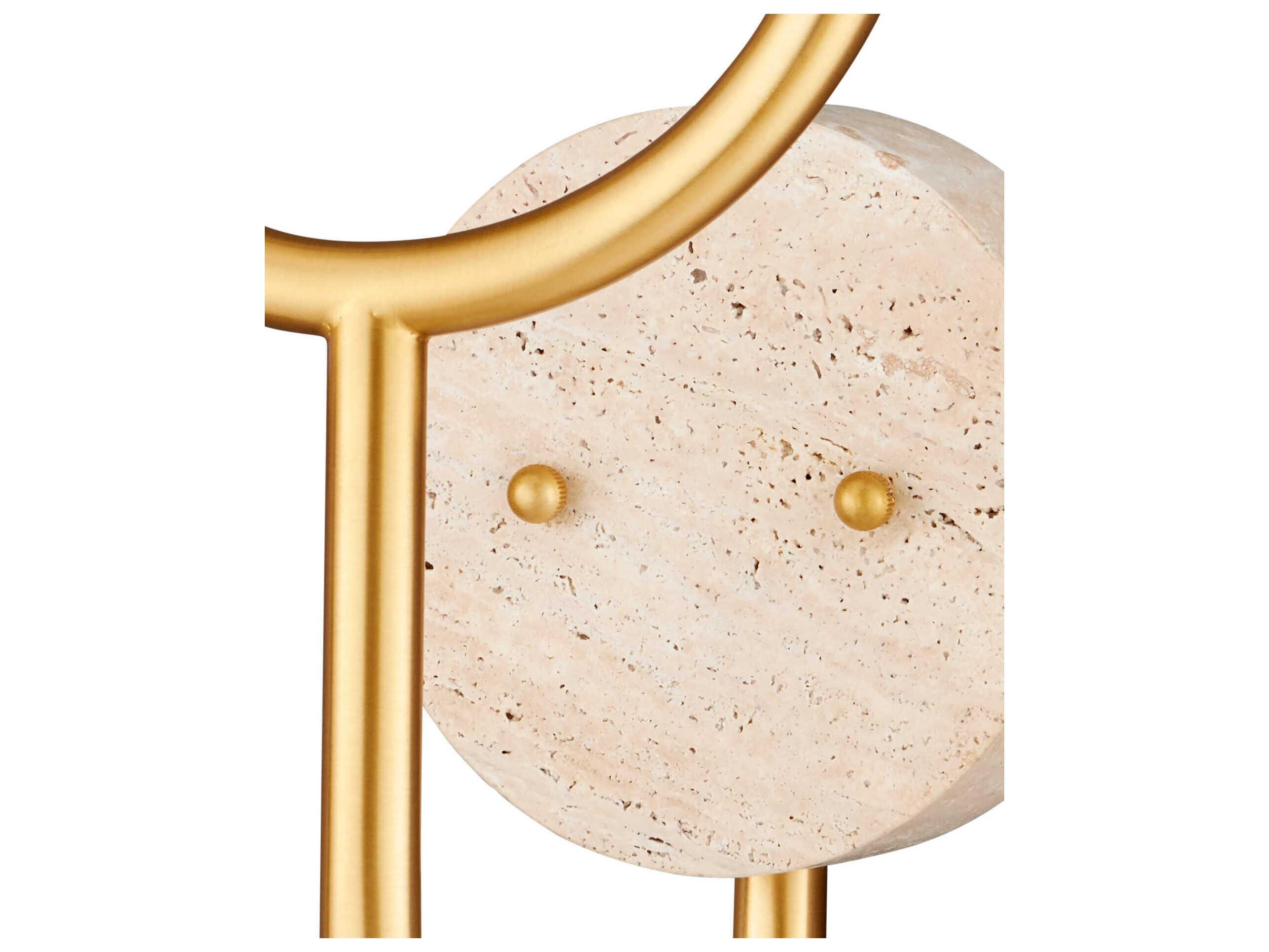 Currey & Company Highsmith 3-Light Brass Natural Wall Sconce