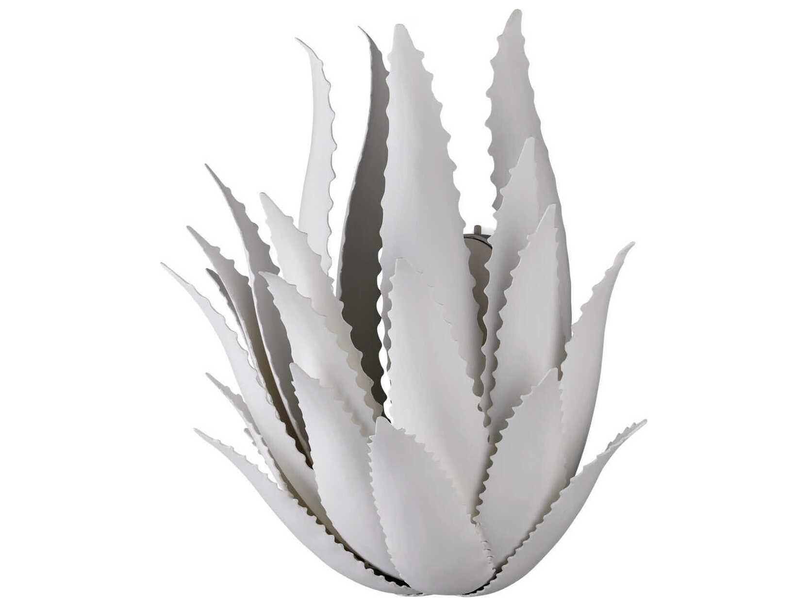 Currey & Company Agave 1-Light Gesso White Wall Sconce