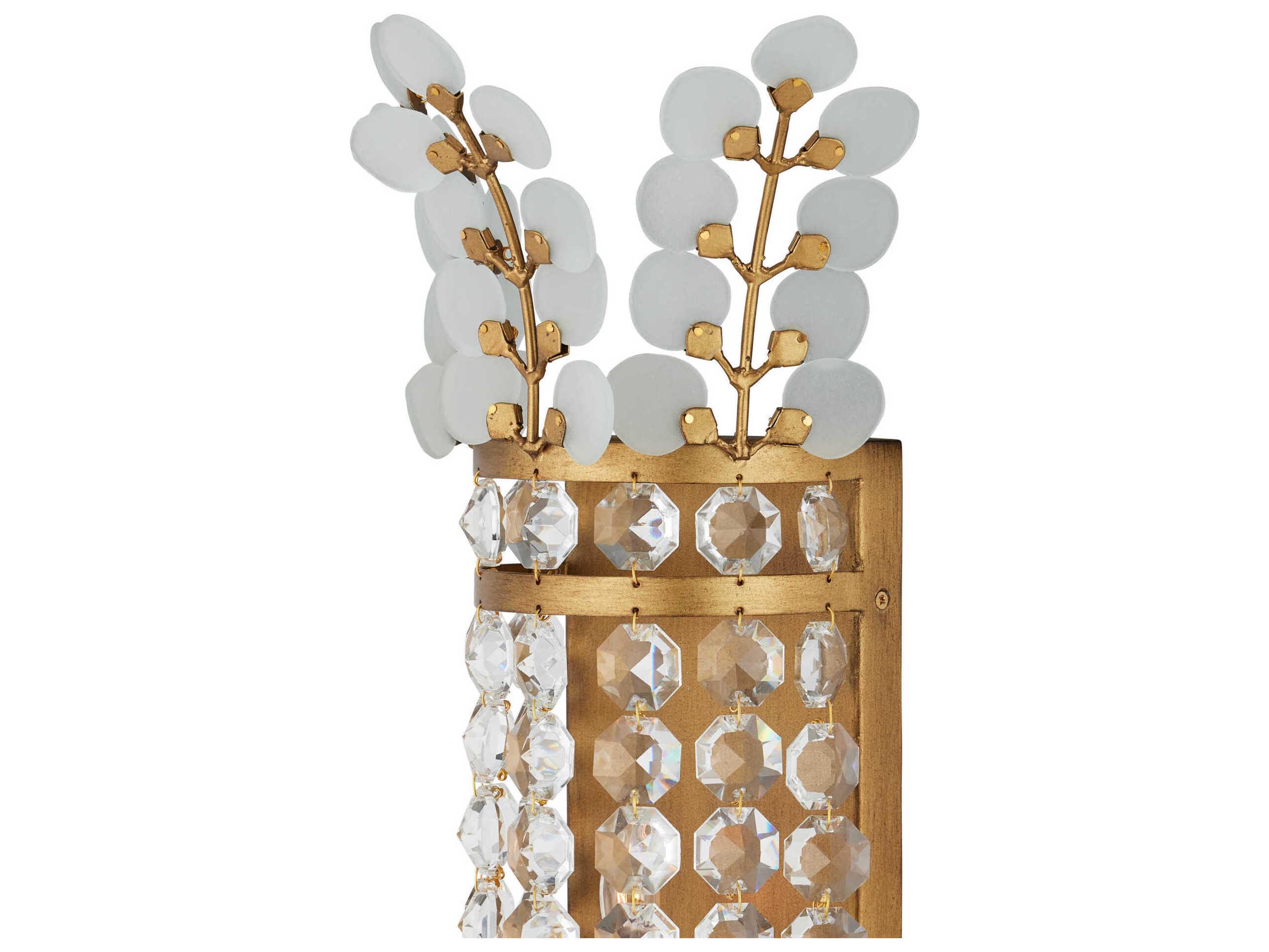 Currey & Company Bradshaw 2-Light Brass Wall Sconce