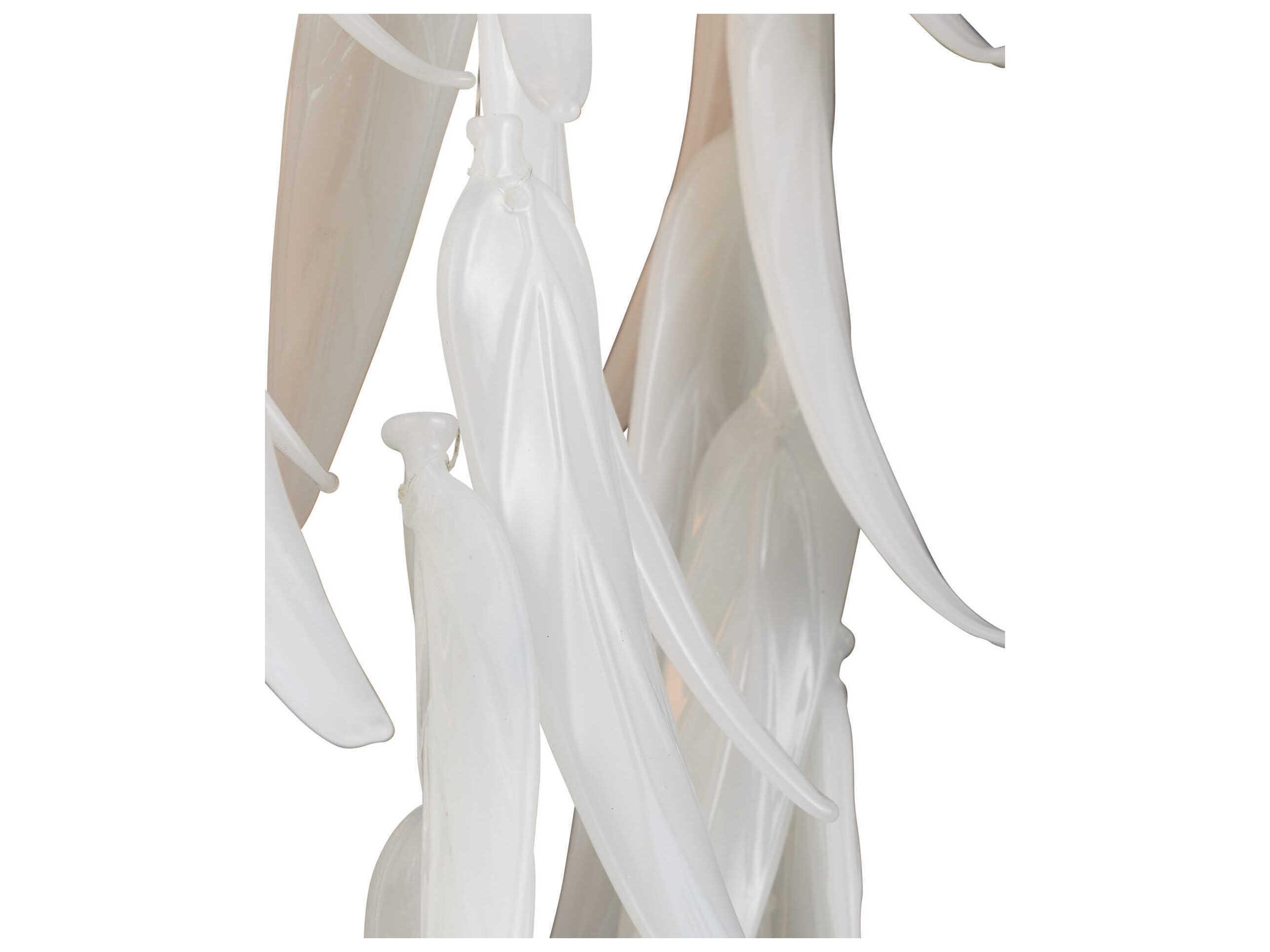 Currey & Company Glen Arbor 3-Light White Contemporary Silver Leaf Wall Sconce