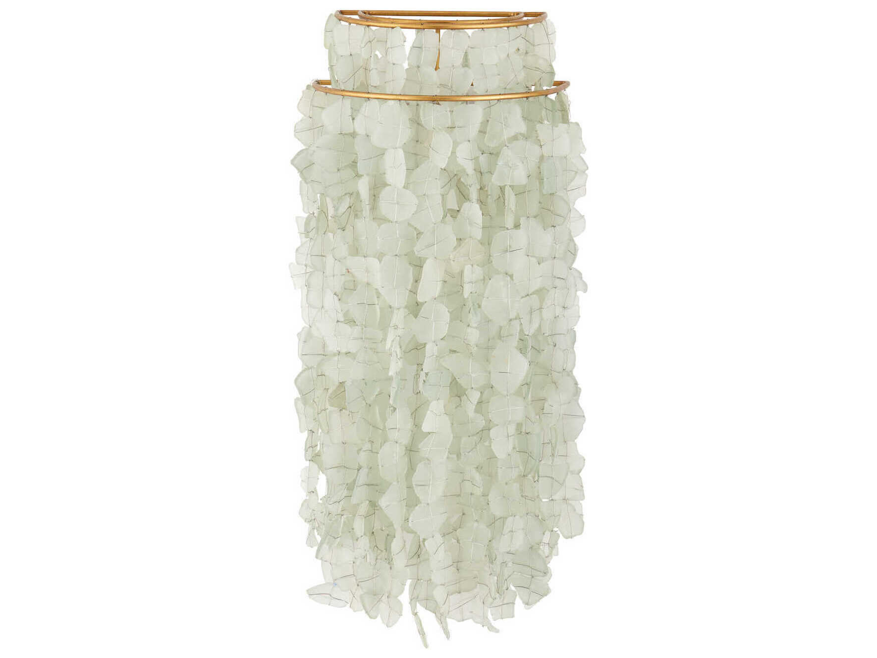 Currey & Company Verre de Mer 1-Light Seaglass Contemporary Gold Wall Sconce