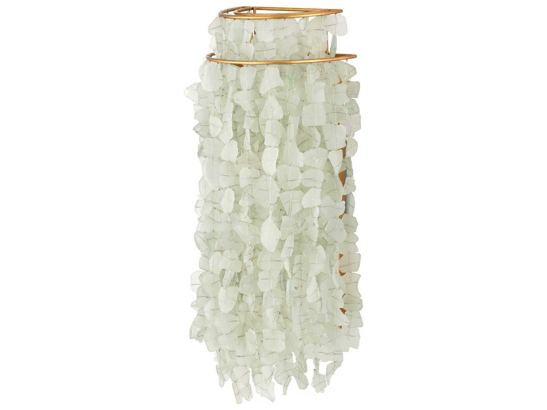 Currey & Company Verre de Mer 1-Light Seaglass Contemporary Gold Wall Sconce