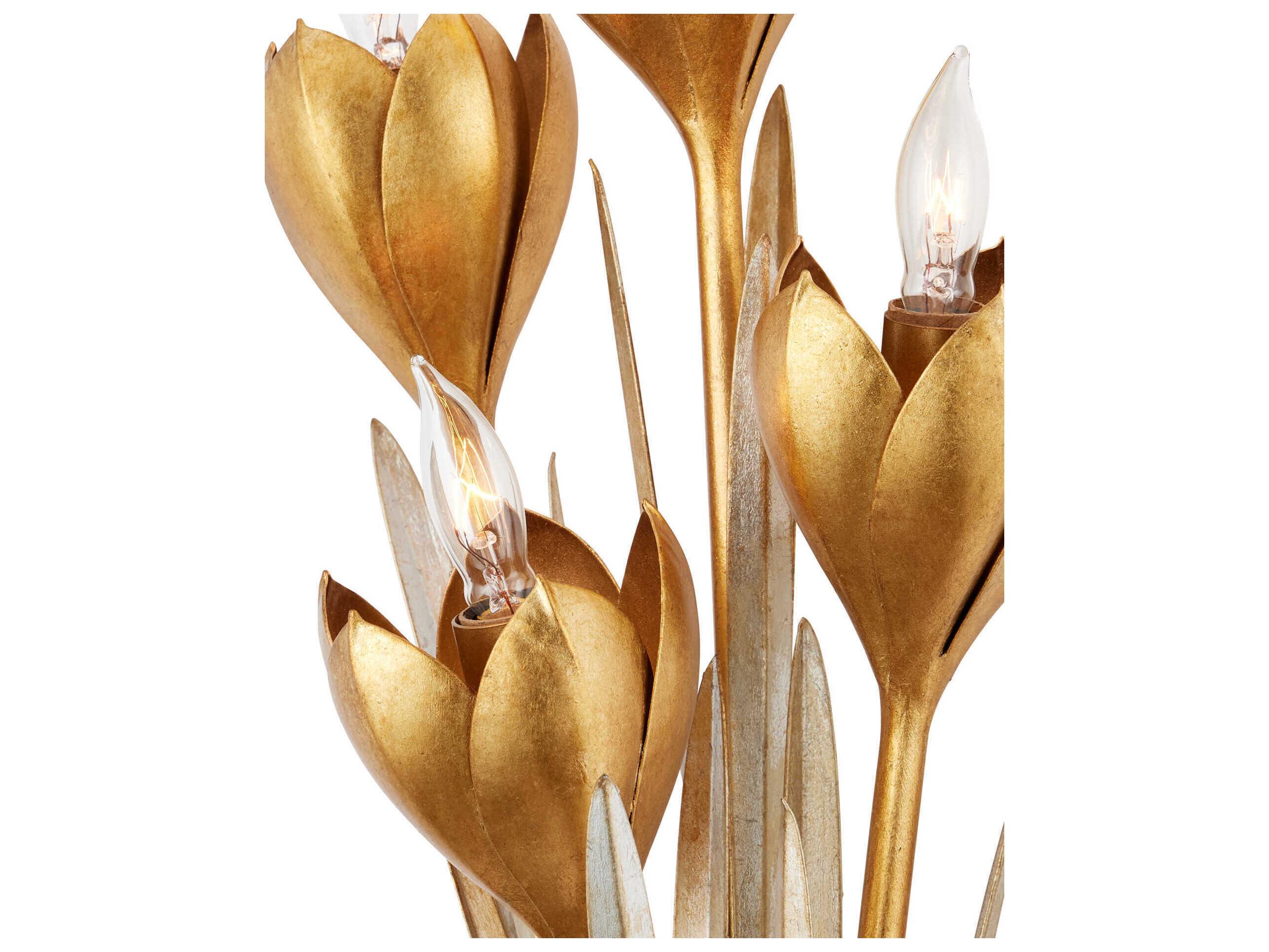 Currey & Company Hortensia 4-Light Gold Wall Sconce