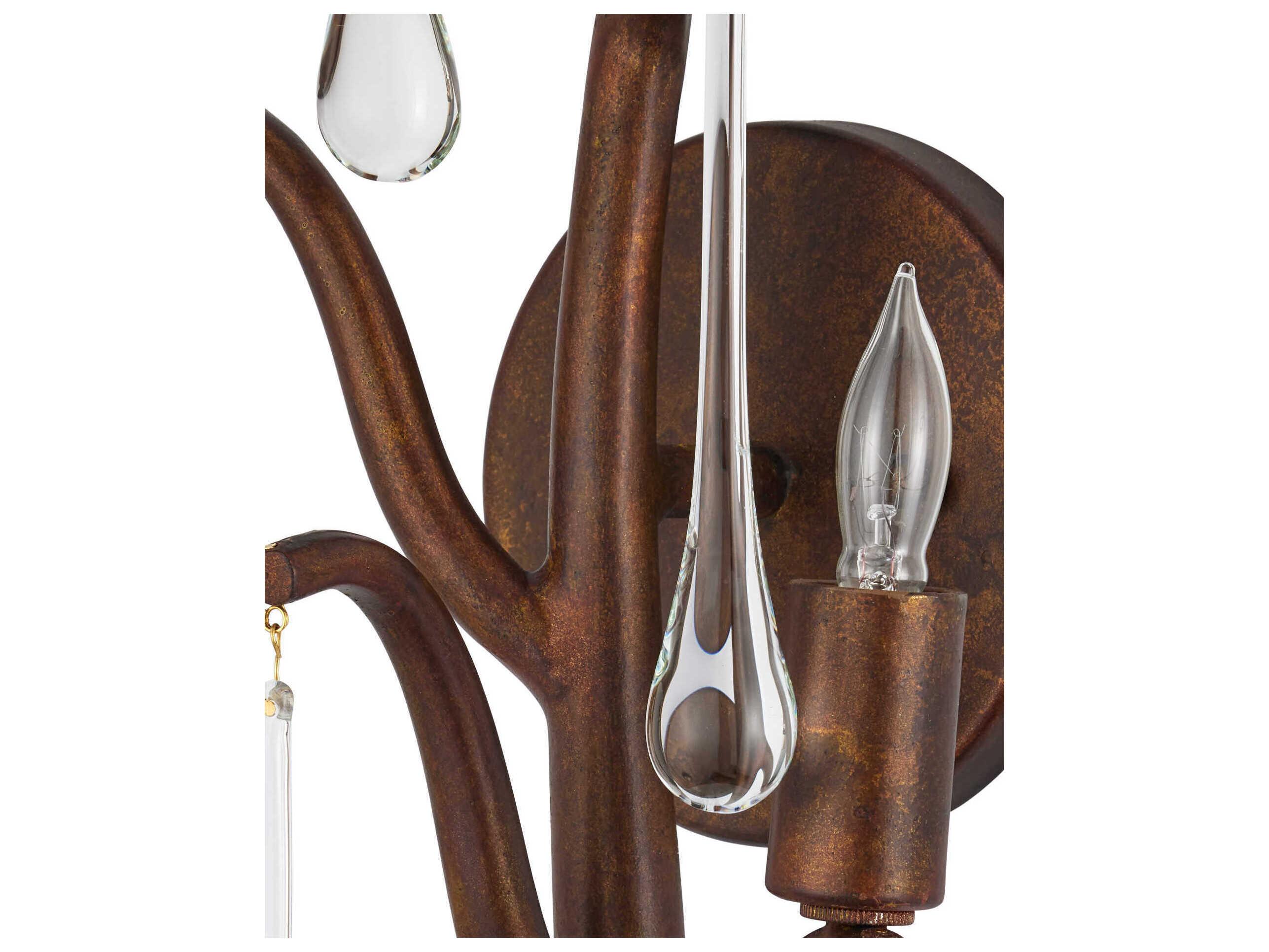 Currey & Company Morning Grove 2-Light Rhine Gold Wall Sconce