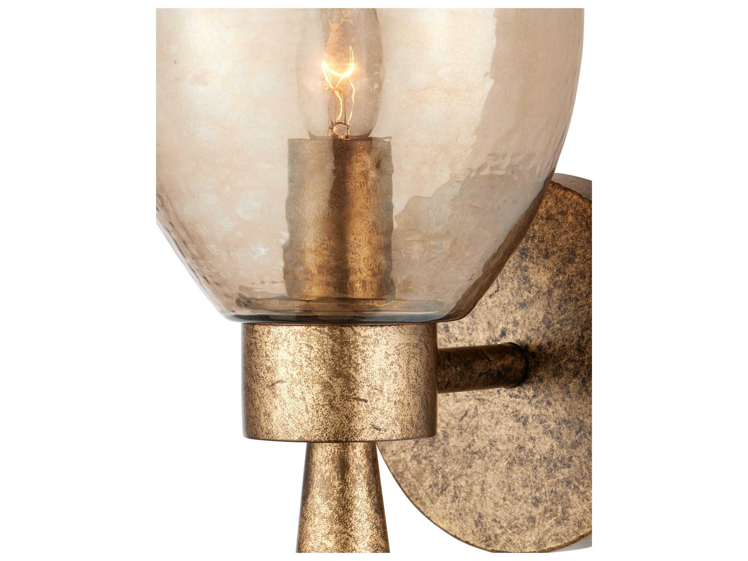 Currey & Company Woburn 1-Light Copper Brown Gold Wall Sconce
