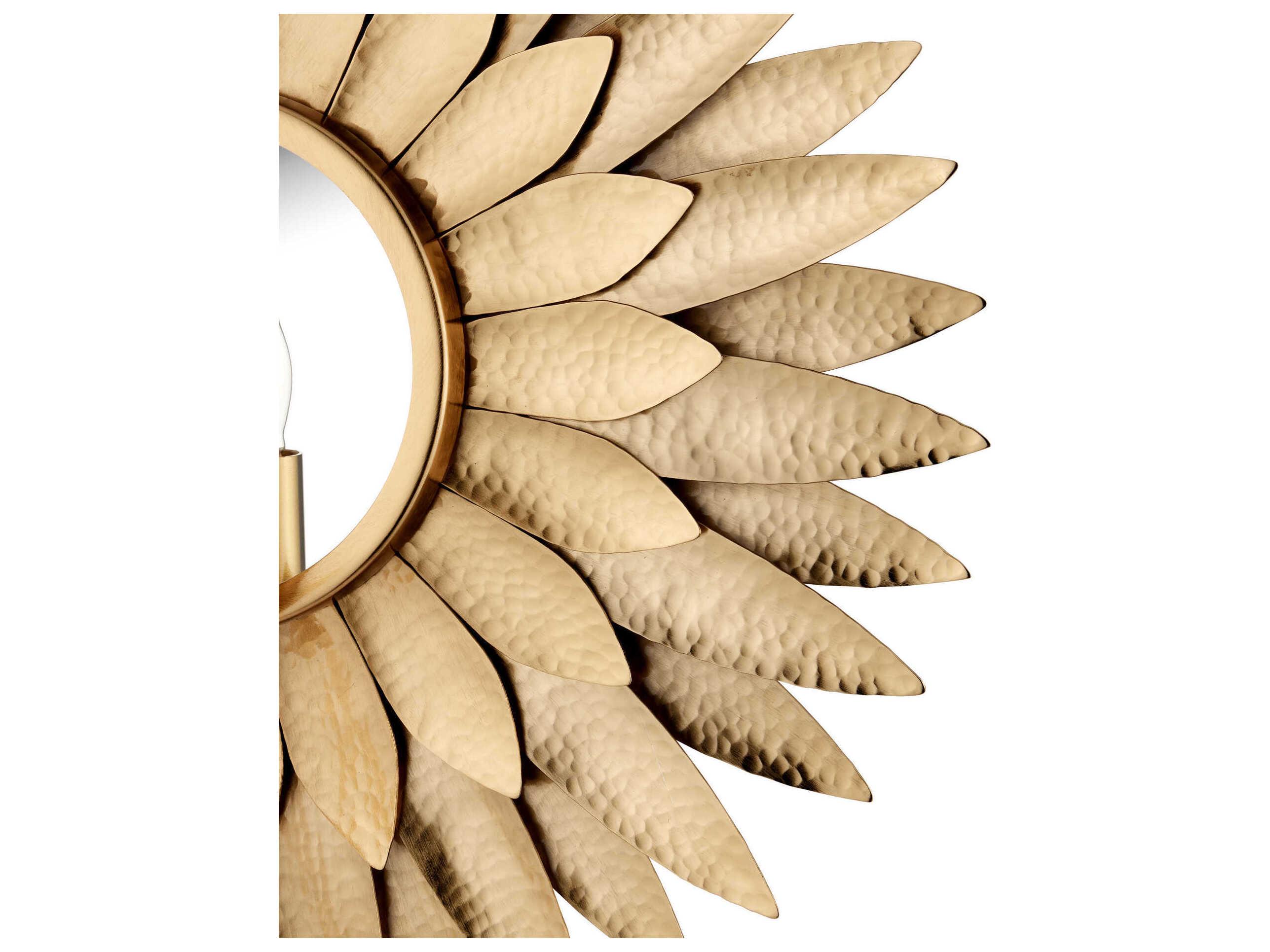 Currey & Company Plumage 1-Light Antique Brass Wall Sconce