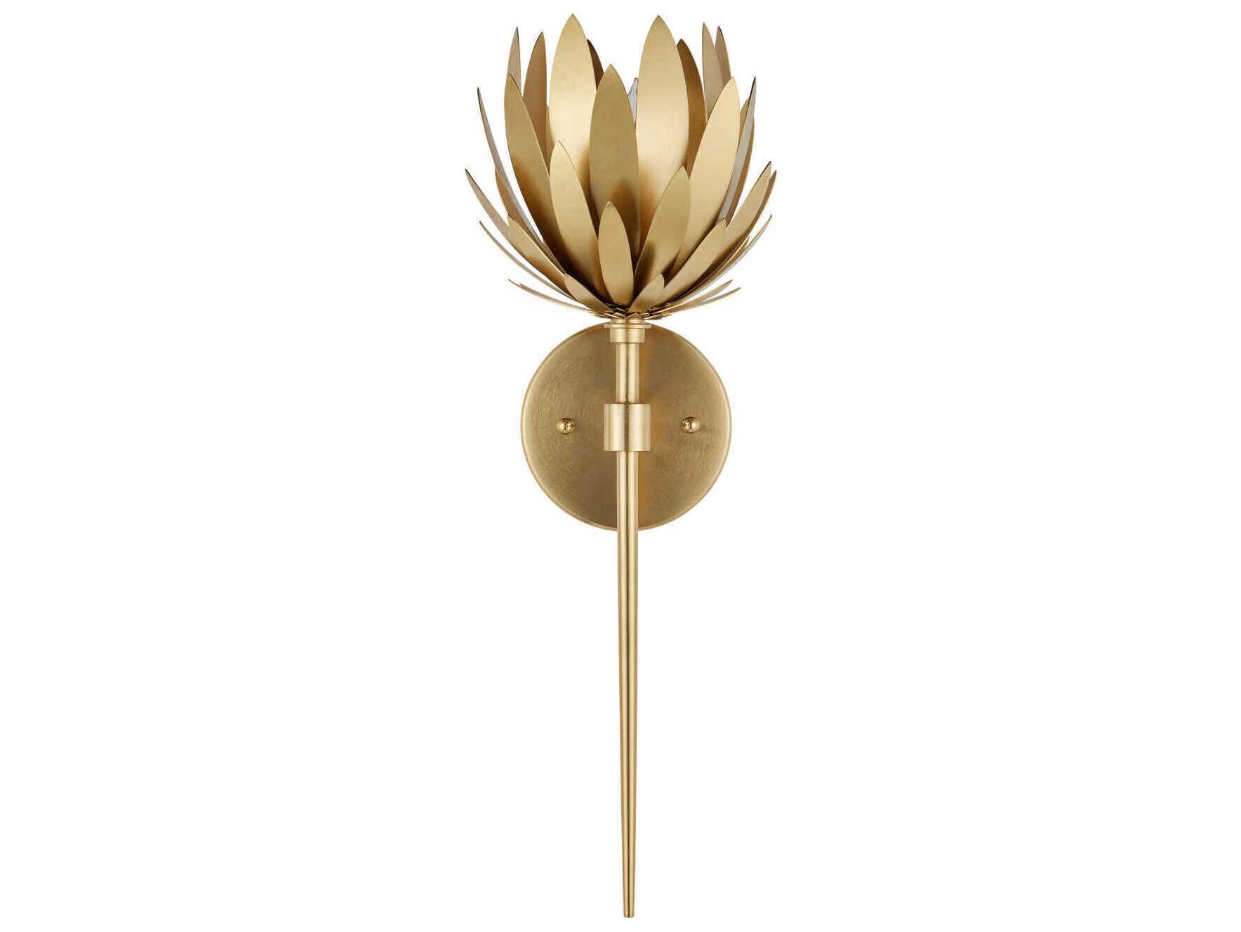 Currey & Company Protea 1-Light Brass Wall Sconce