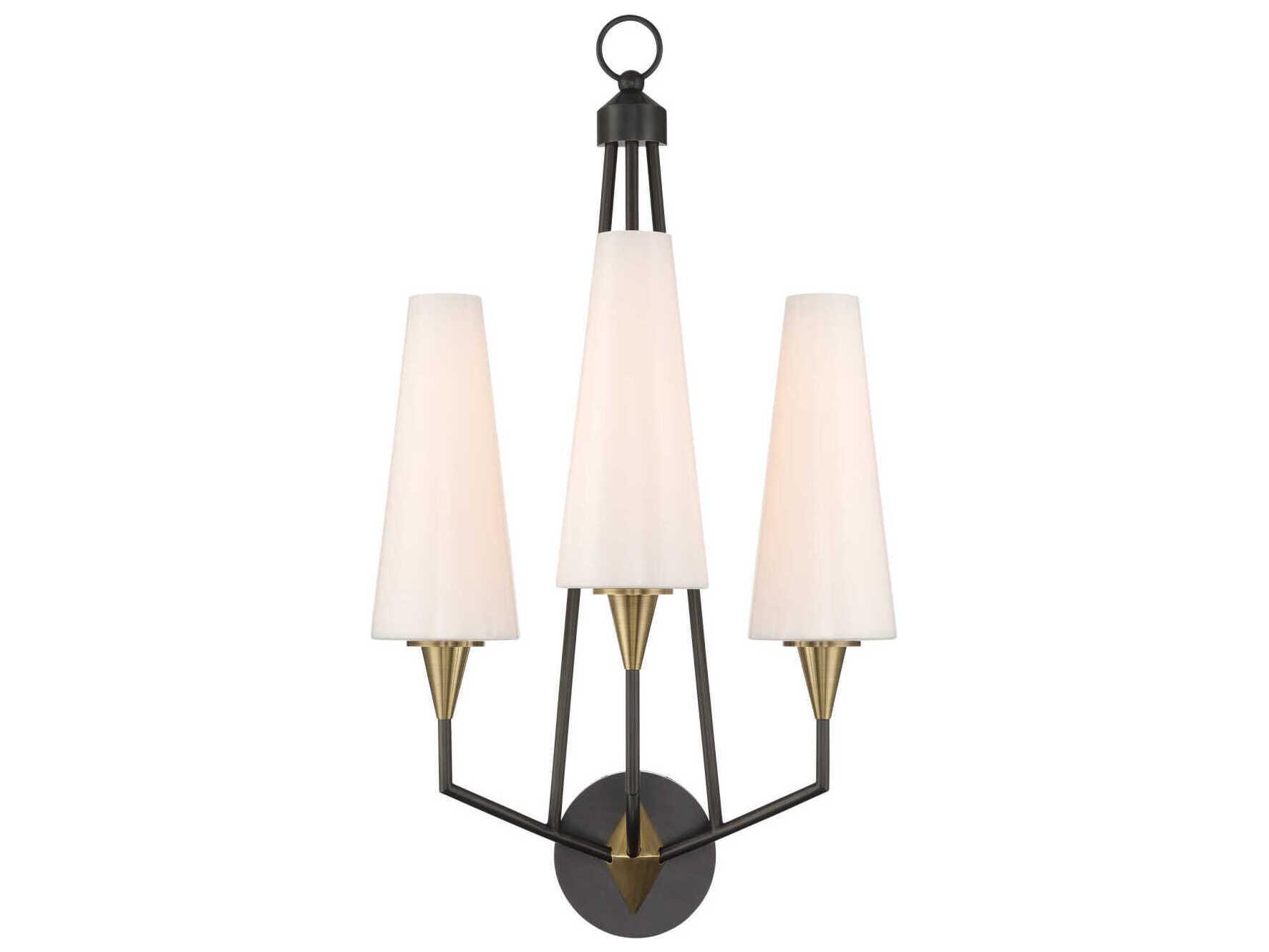 Currey & Company Hennin 3-Light Bronze Wall Sconce