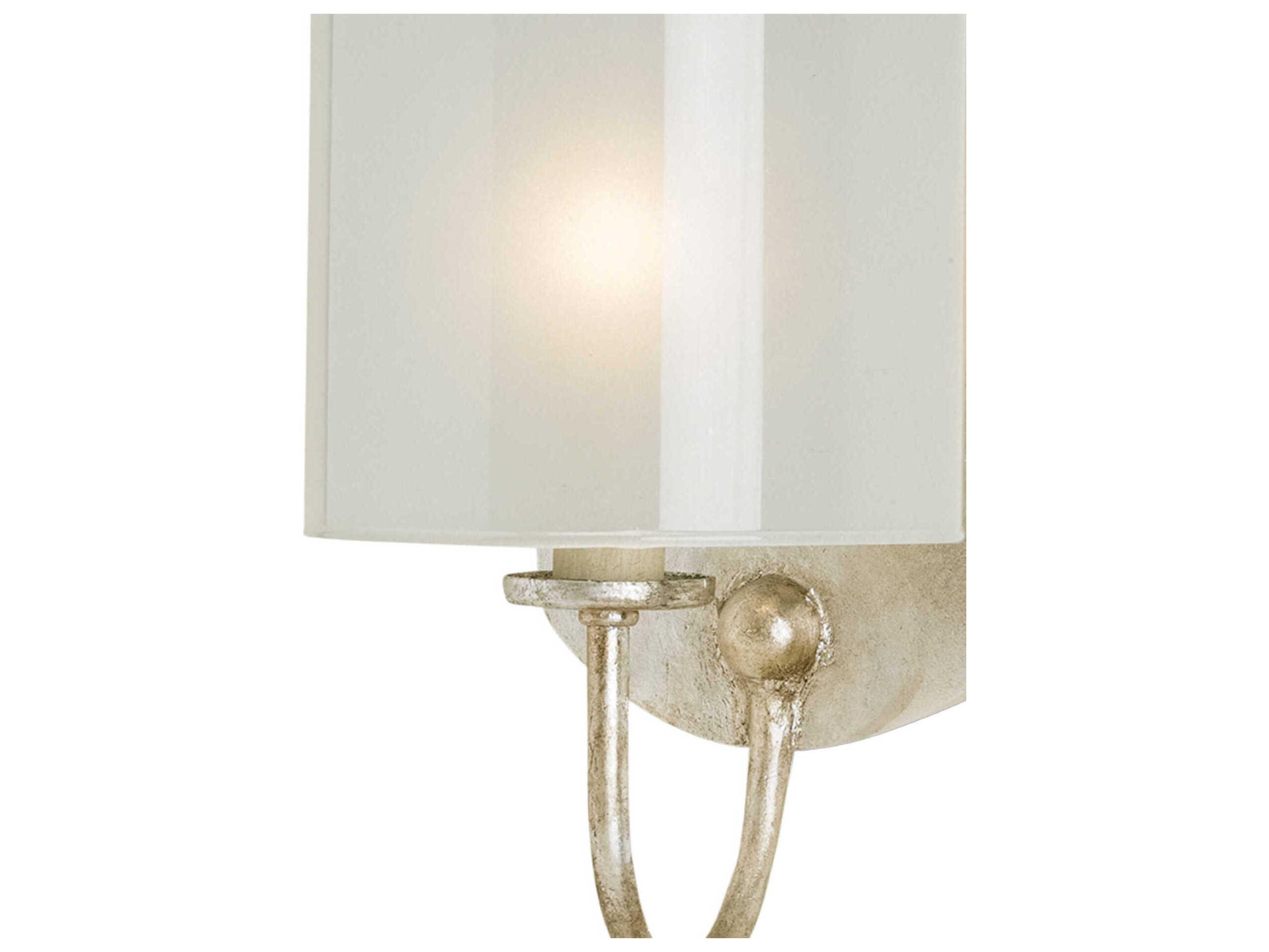 Currey & Company Market 1-Light Silver Leaf Glass Wall Sconce