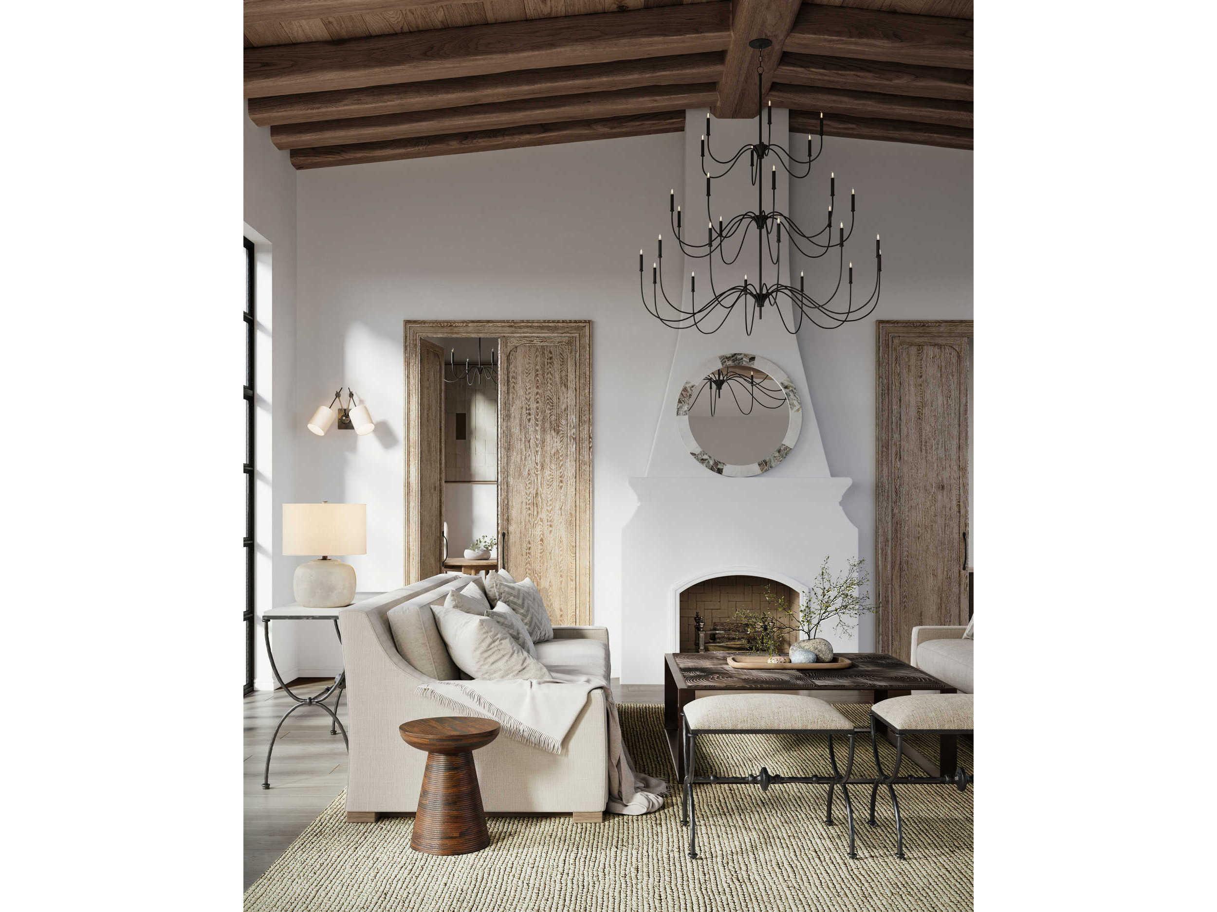 Currey & Company Compass 2-Light Cupertino Black Wall Sconce