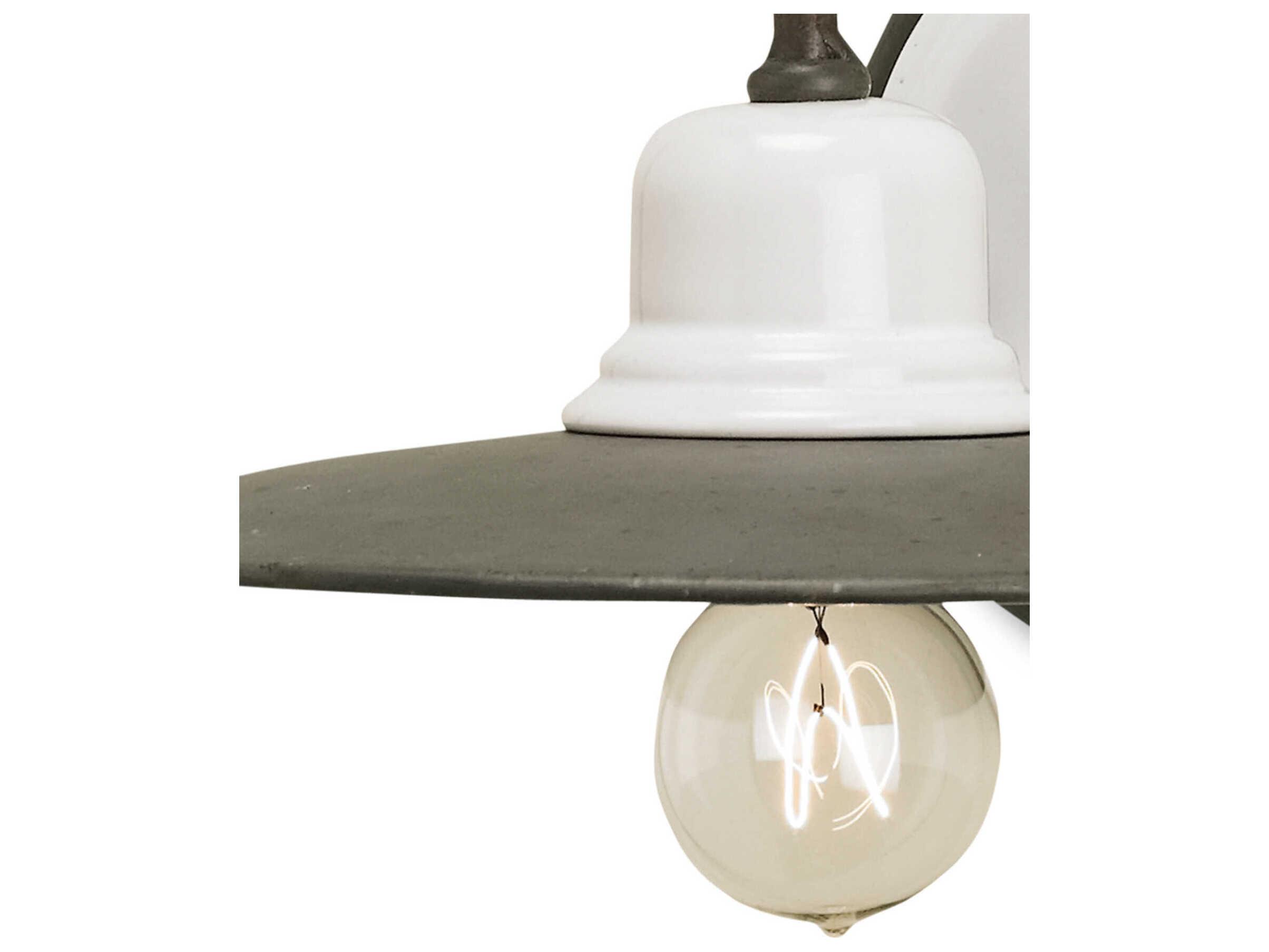 Currey & Company Eastleigh 1-Light Hiroshi Gray White Wall Sconce