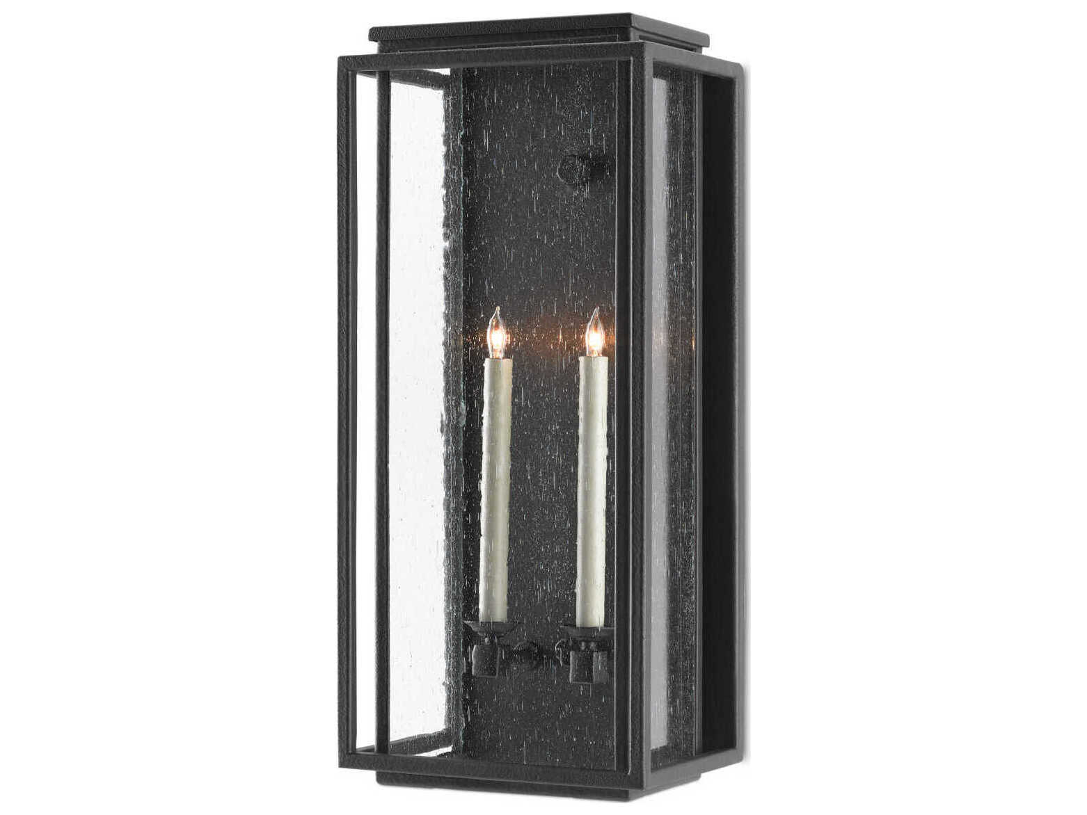 Currey & Company Wright 2 - Light Glass Outdoor Wall Light