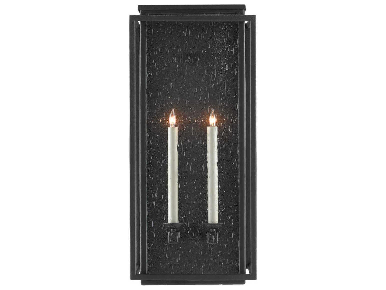 Currey & Company Wright 2 - Light Glass Outdoor Wall Light
