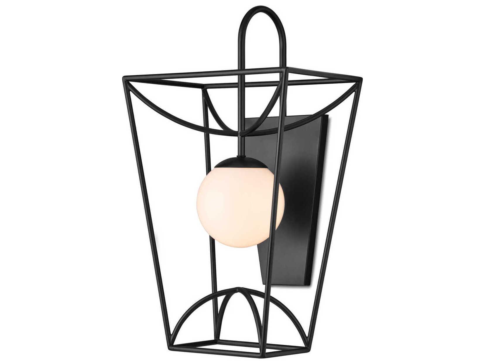 Currey & Company Rochefort 1-Light Black Wall Sconce
