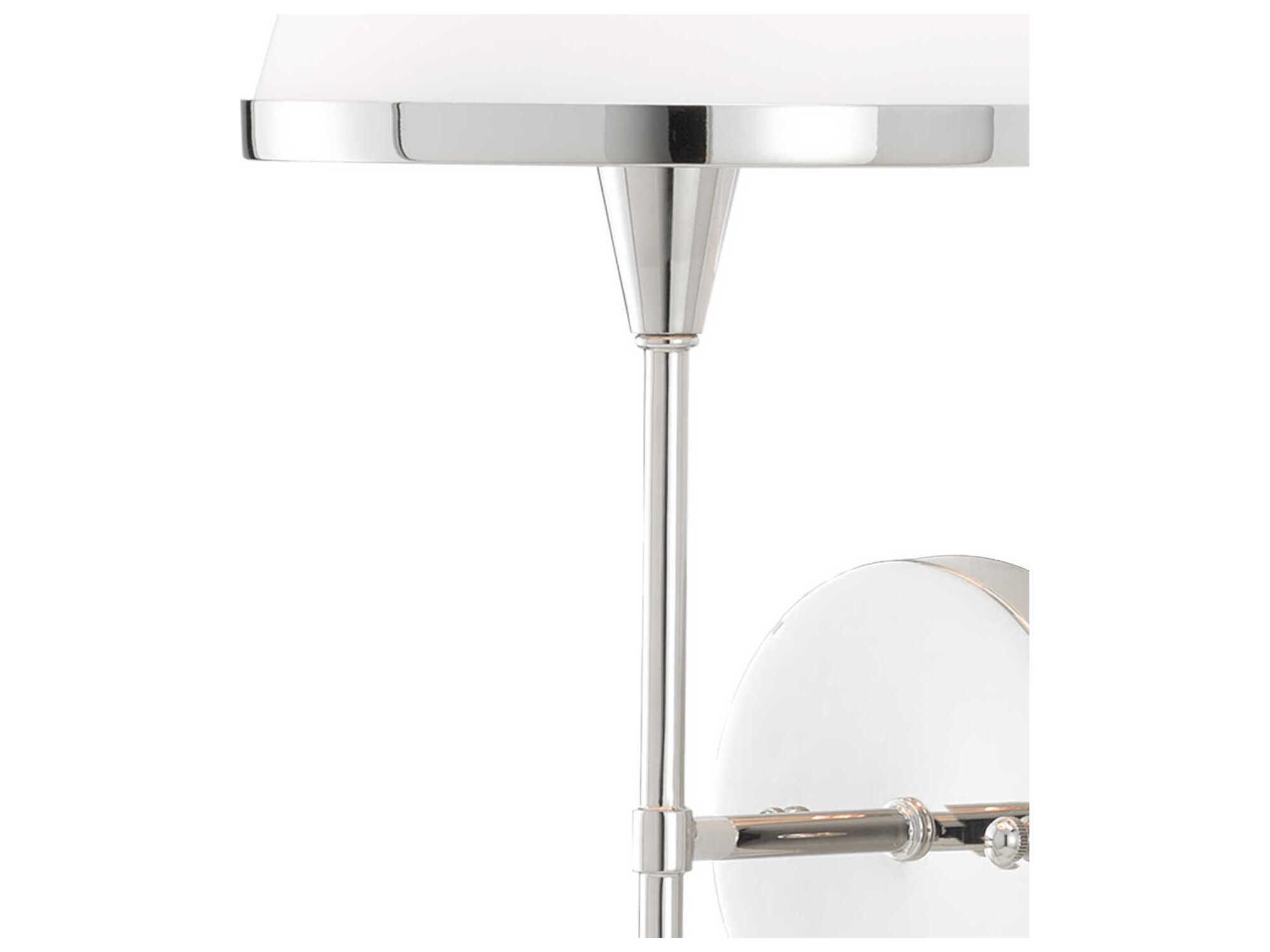 Currey & Company Brimsley 1-Light Polished Nickel Glass Wall Sconce