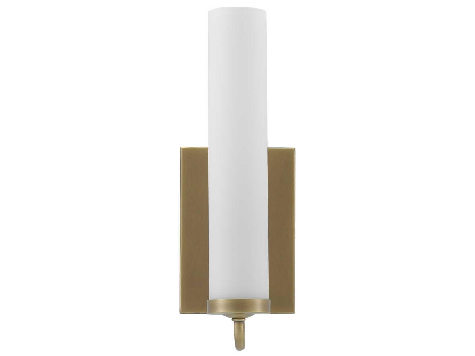 Currey & Company Brindisi 1-Light Antique Brass Glass Wall Sconce