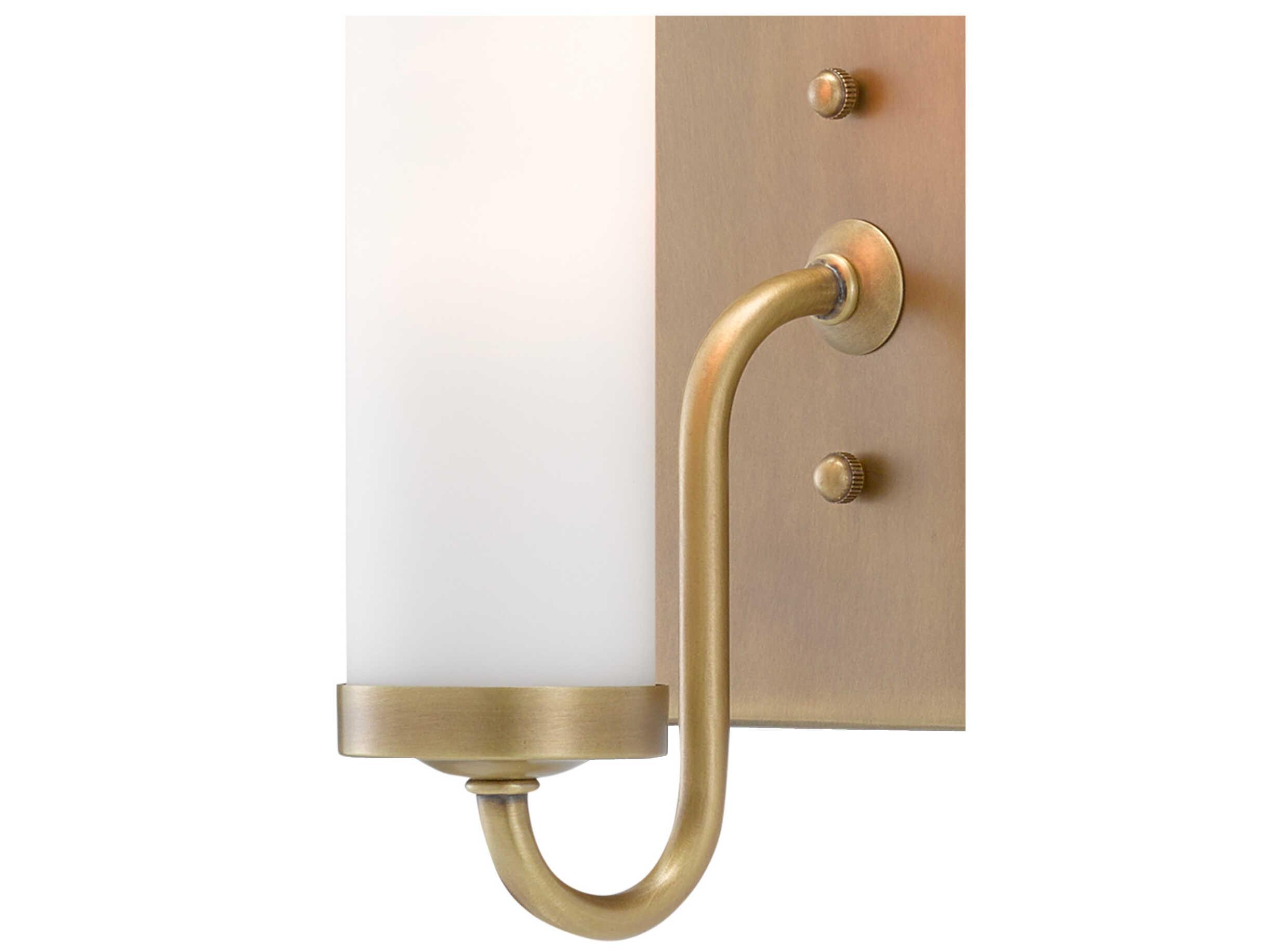 Currey & Company Brindisi 1-Light Antique Brass Glass Wall Sconce
