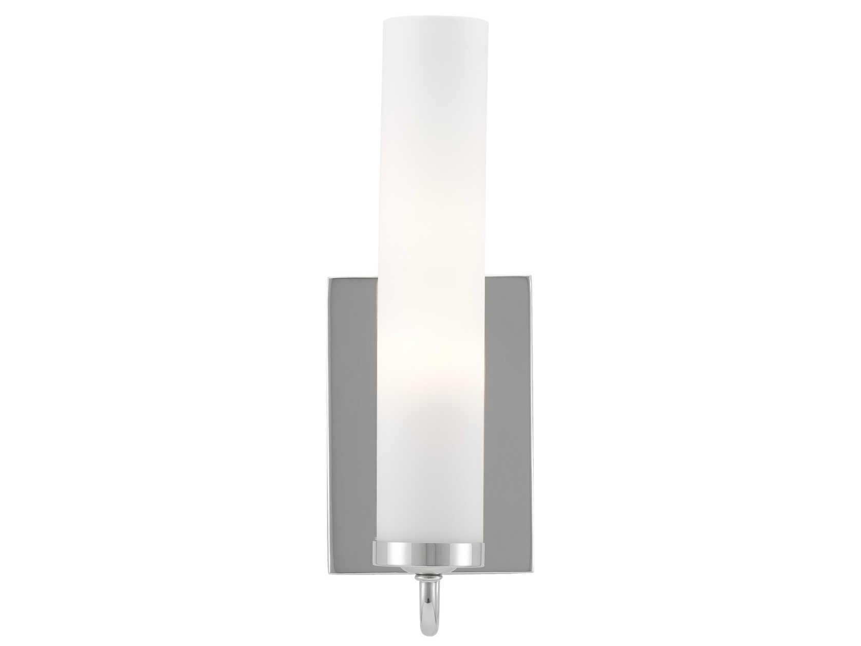 Currey & Company Brindisi 1-Light Polished Nickel Glass Wall Sconce