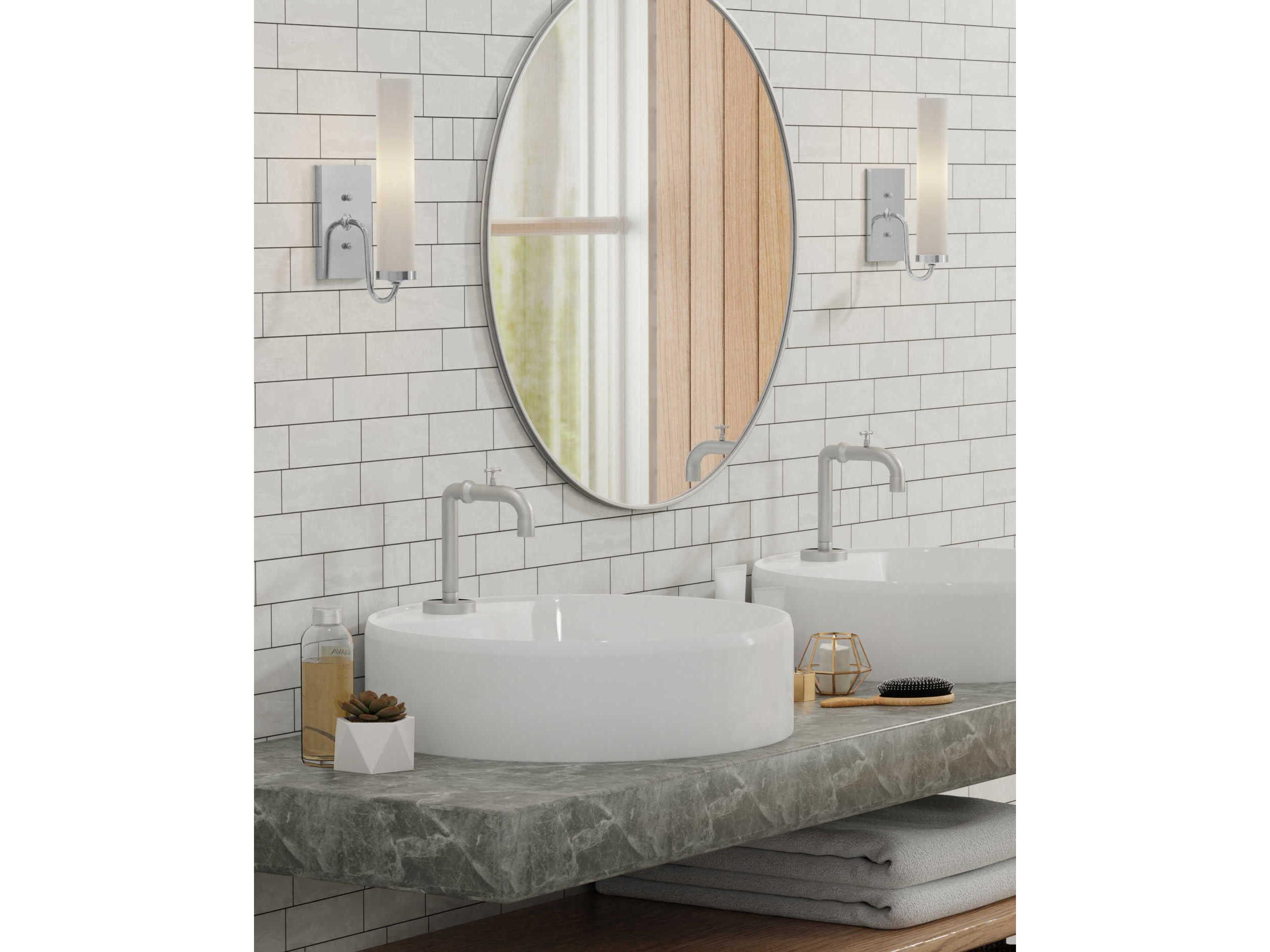 Currey & Company Brindisi 1-Light Polished Nickel Glass Wall Sconce