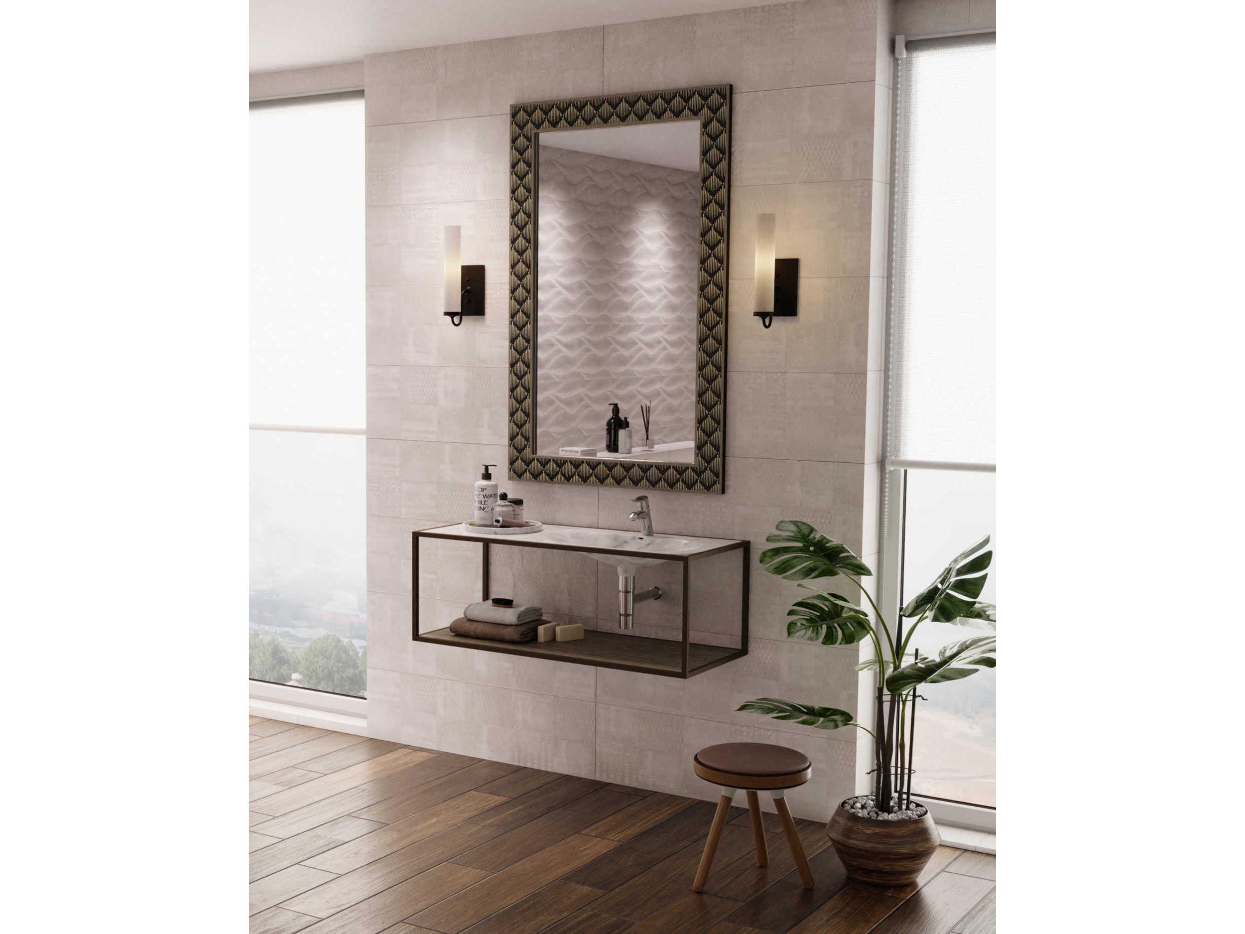 Currey & Company Brindisi 1-Light Oil Rubbed Bronze Glass Wall Sconce