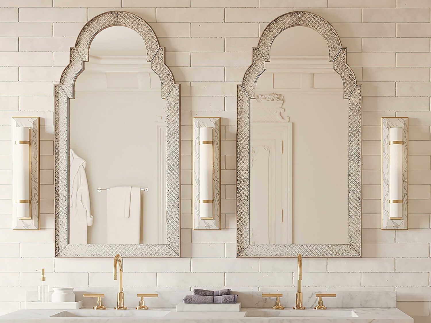 Currey & Company Bruneau 1-Light Natural Alabaster Antique Brass White Glass Wall Sconce