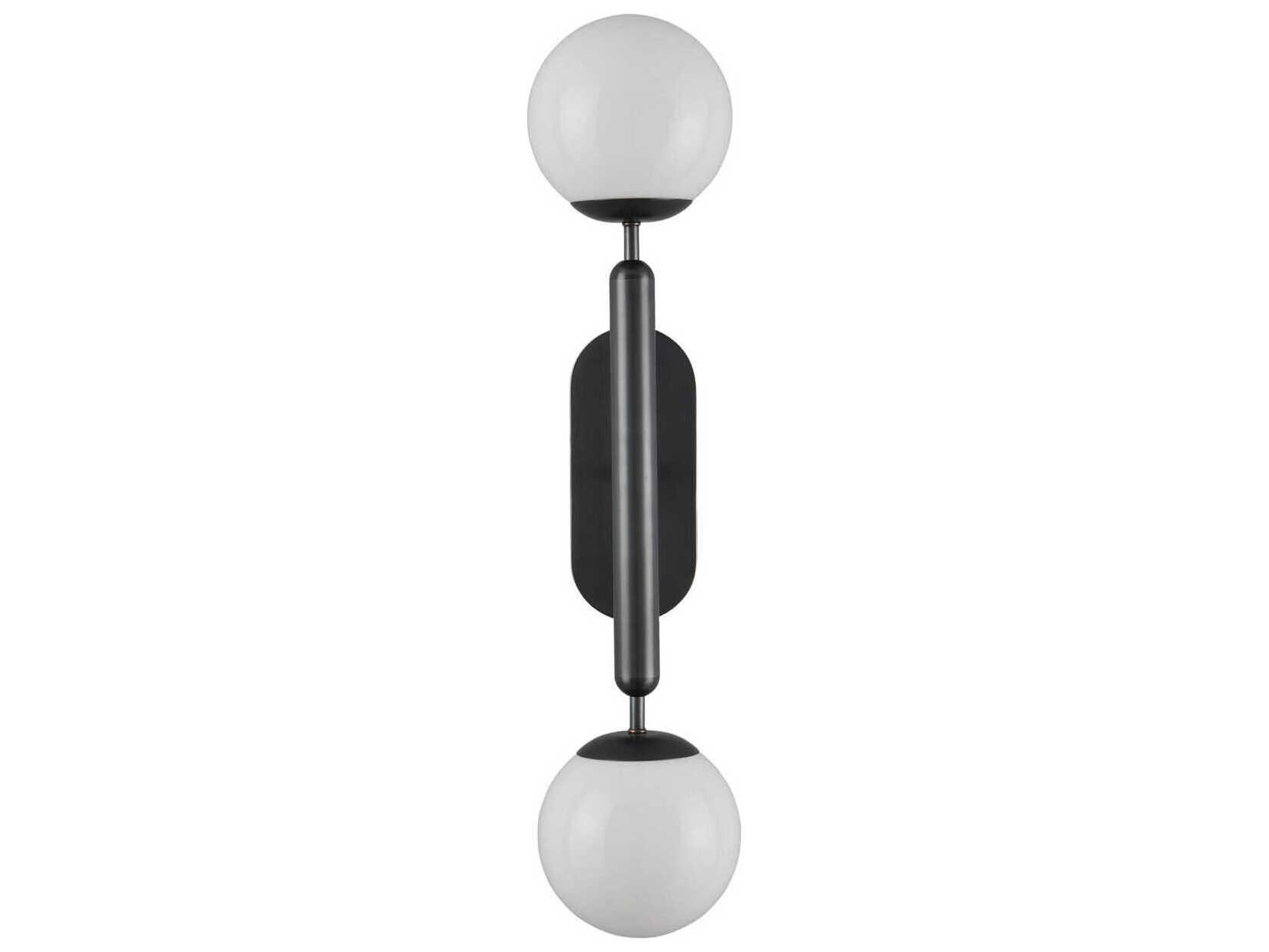 Currey & Company Barbican 2-Light Oil Rubbed Bronze Glass Wall Sconce