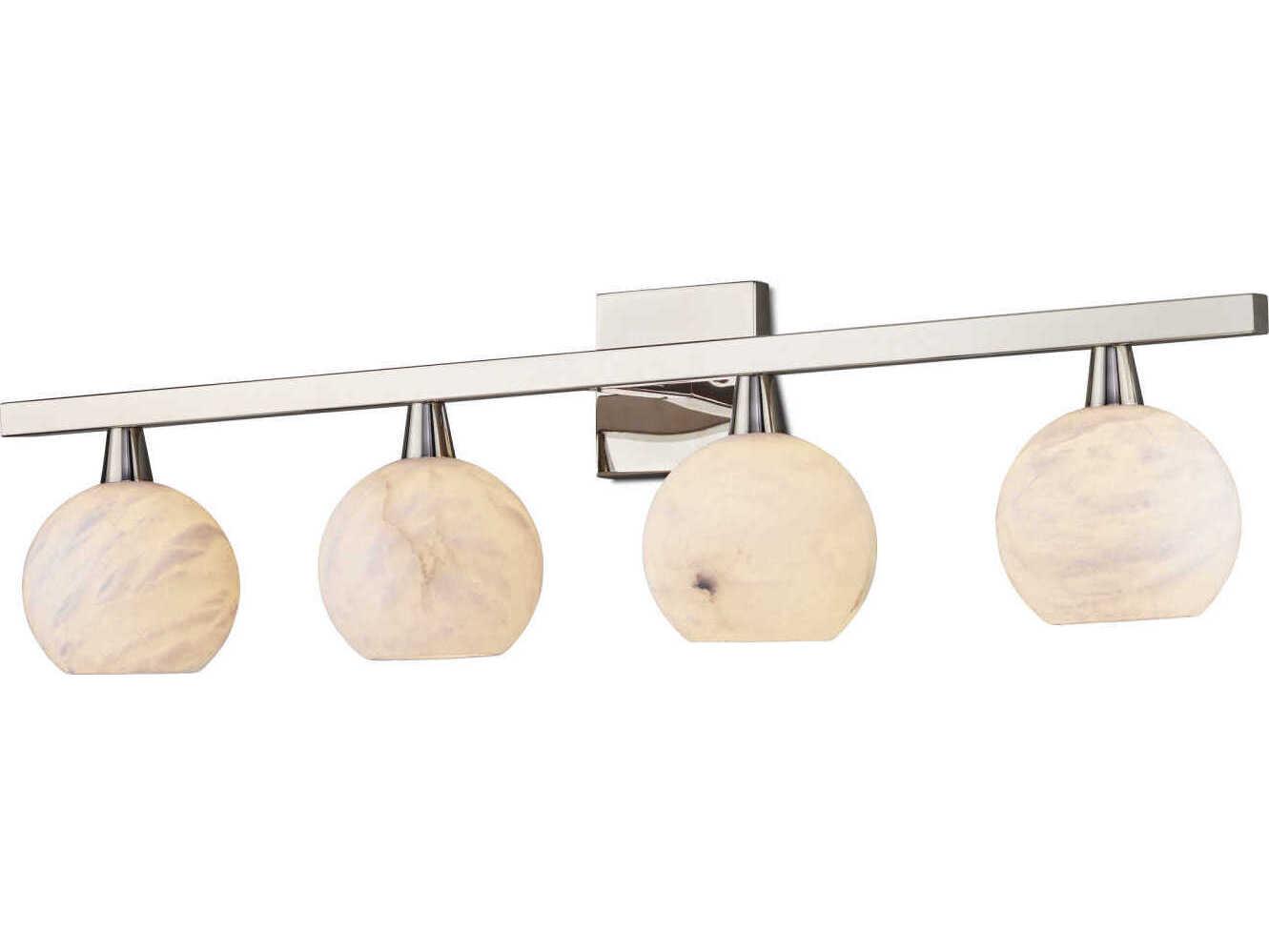 Currey & Company Bombelles 4-light Polished Nickel Vanity Light