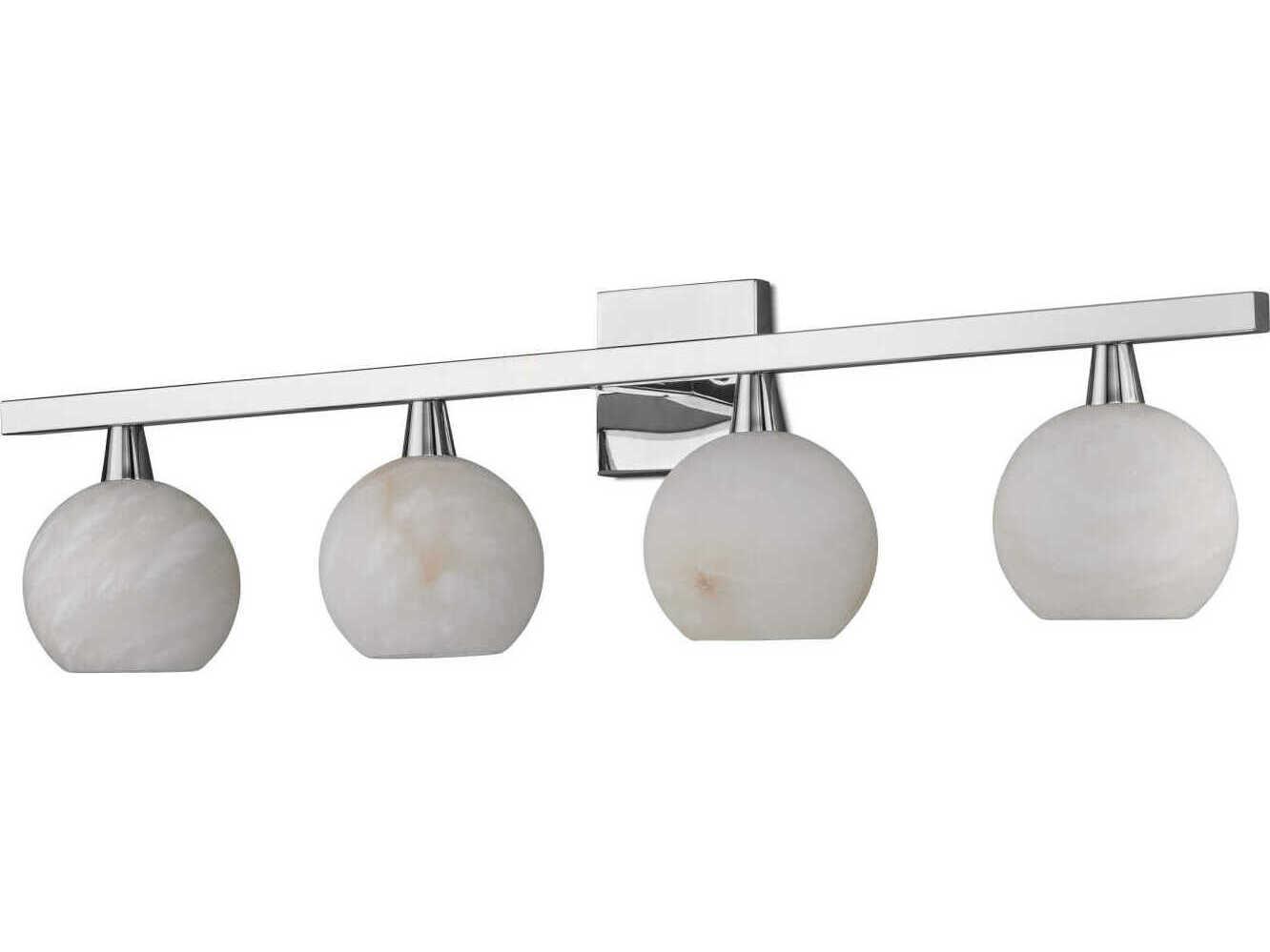 Currey & Company Bombelles 4-light Polished Nickel Vanity Light