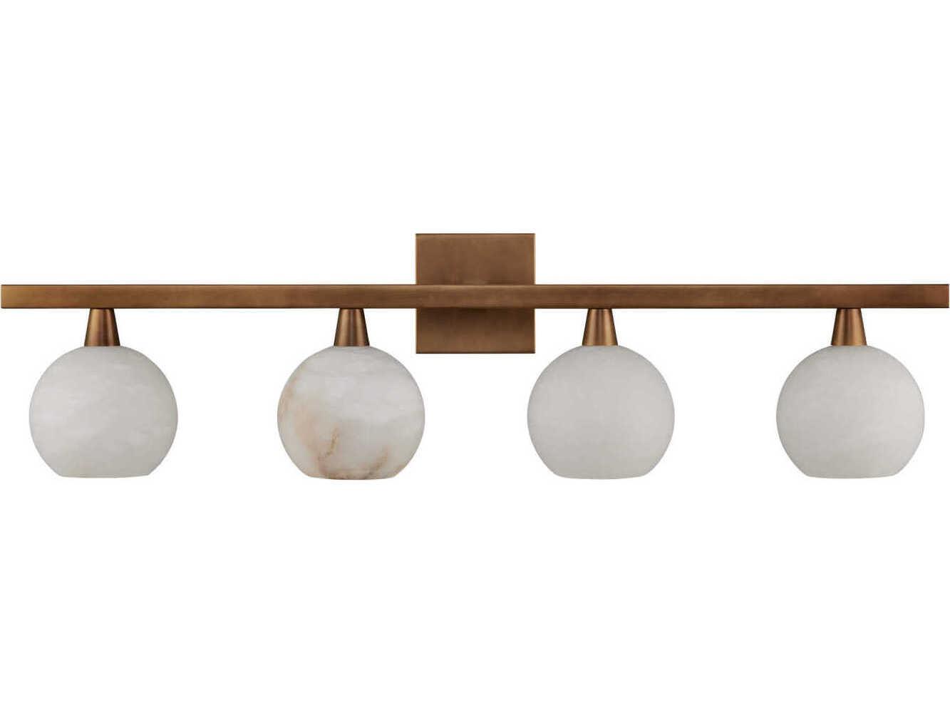 Currey & Company Bombelles 4-light Antique Brass Vanity Light