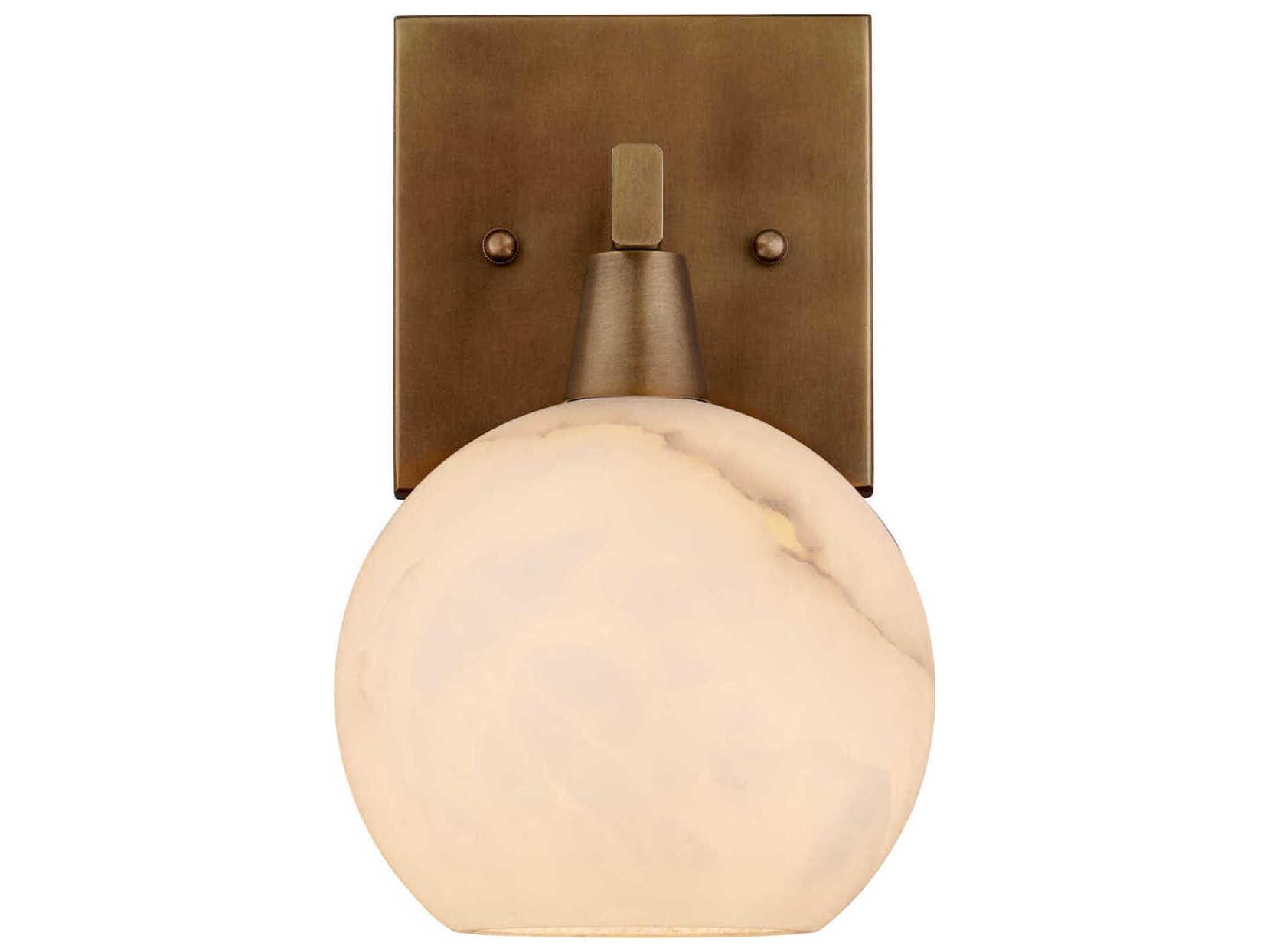 Currey & Company Bombelles 1-Light Antique Brass Natural Wall Sconce