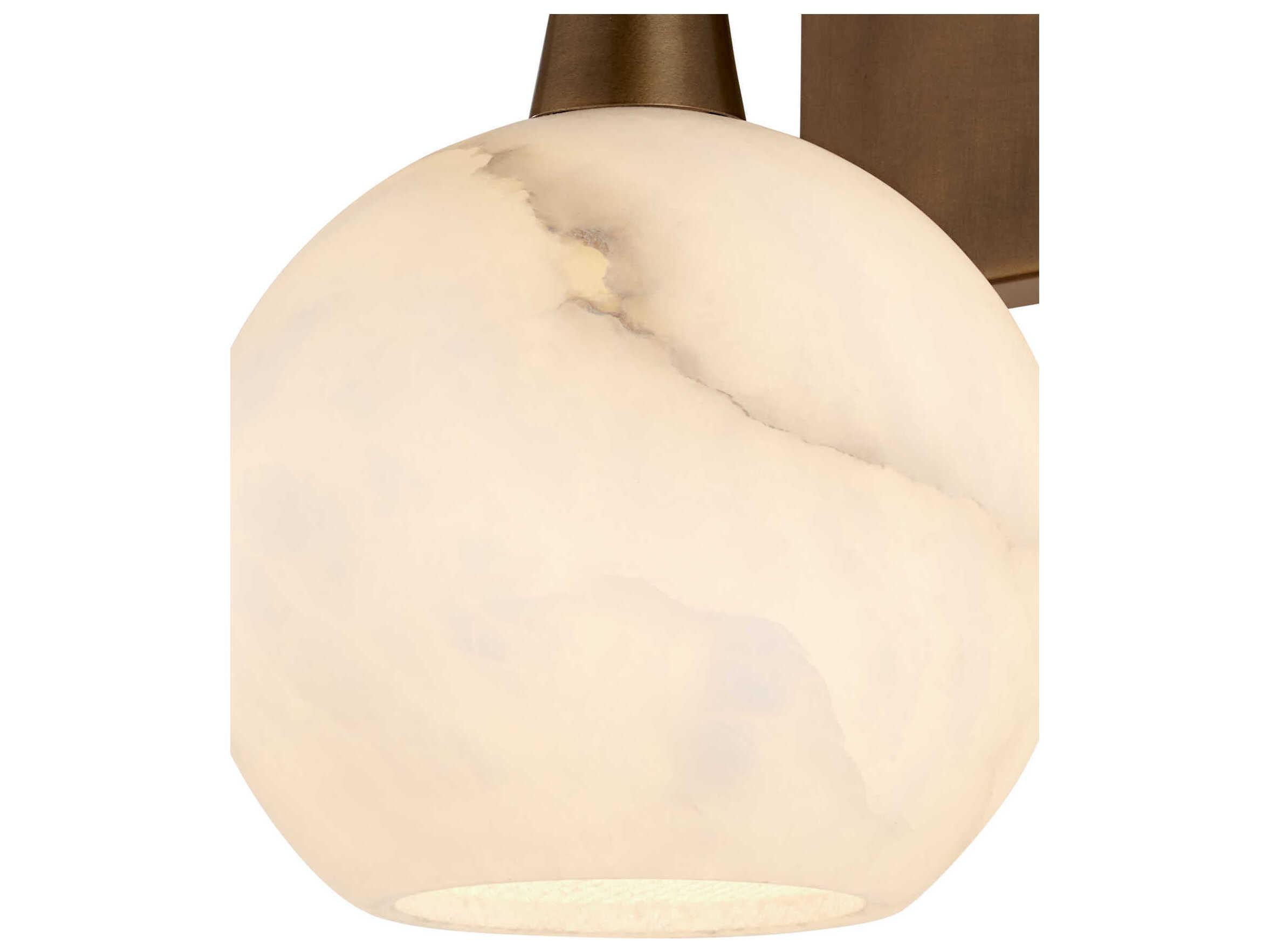 Currey & Company Bombelles 1-Light Antique Brass Natural Wall Sconce