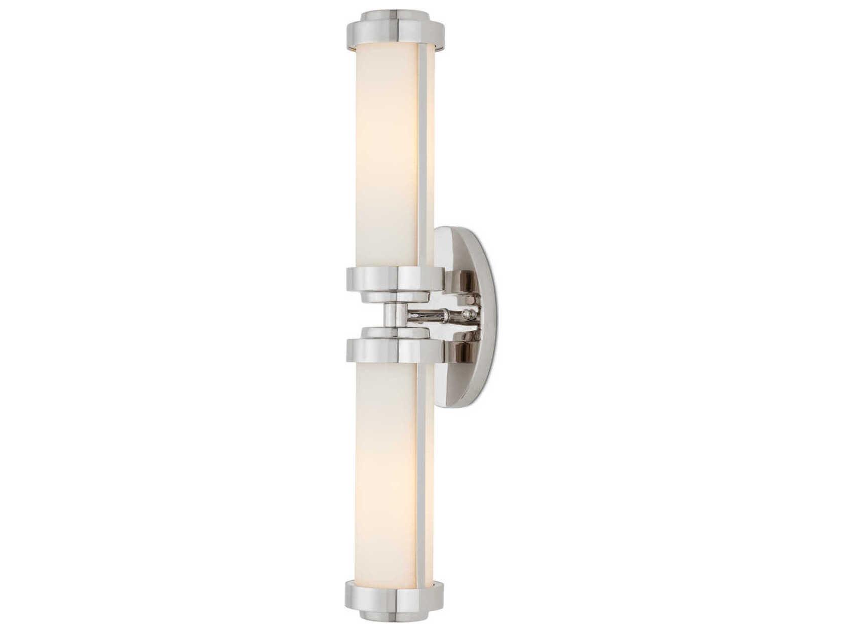 Currey & Company Bowland 2-Light Polished Nickel Wall Sconce