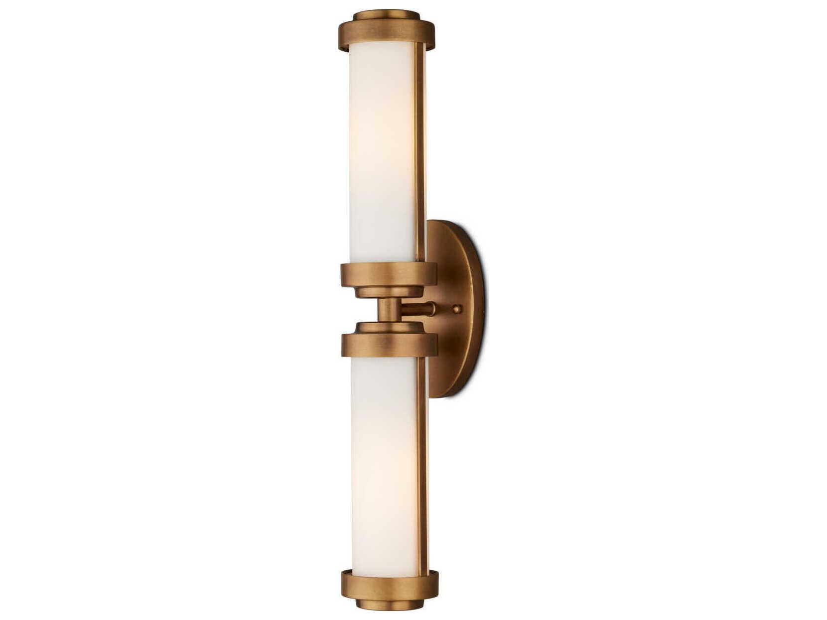 Currey & Company Bowland 2-Light Antique Brass Wall Sconce