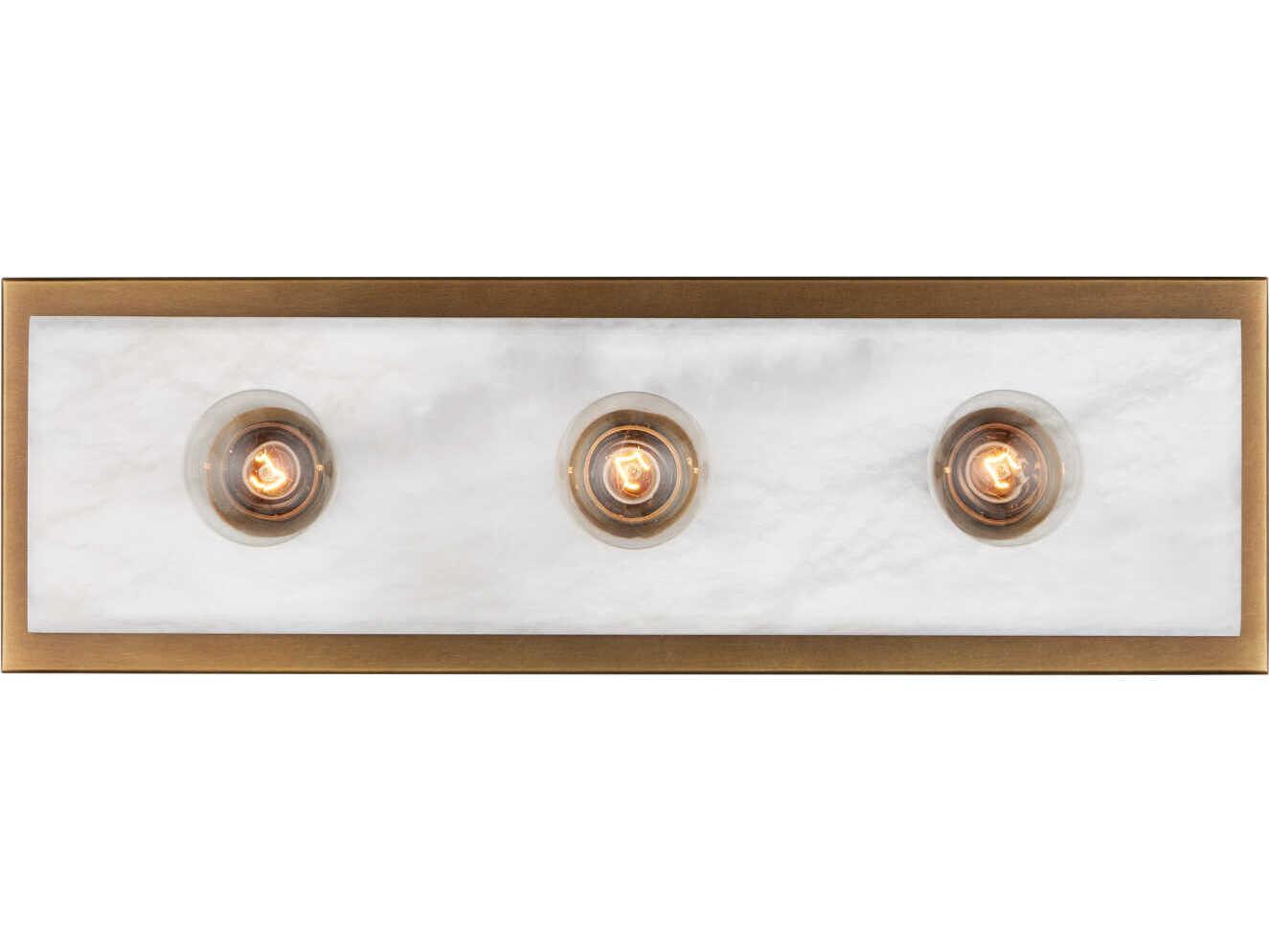 Currey & Company Berdine 3-Light Natural Antique Brass Vanity Light