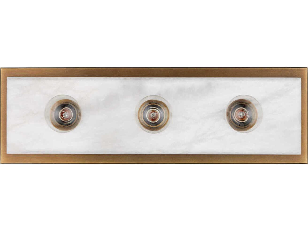 Currey & Company Berdine 3-Light Natural Antique Brass Vanity Light