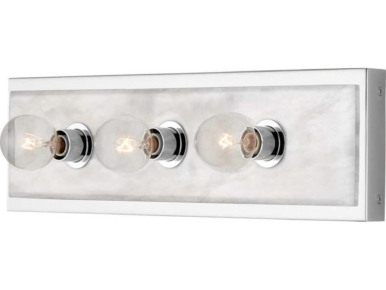 Currey & Company Berdine 3-Light Natural Polished Nickel Vanity Light