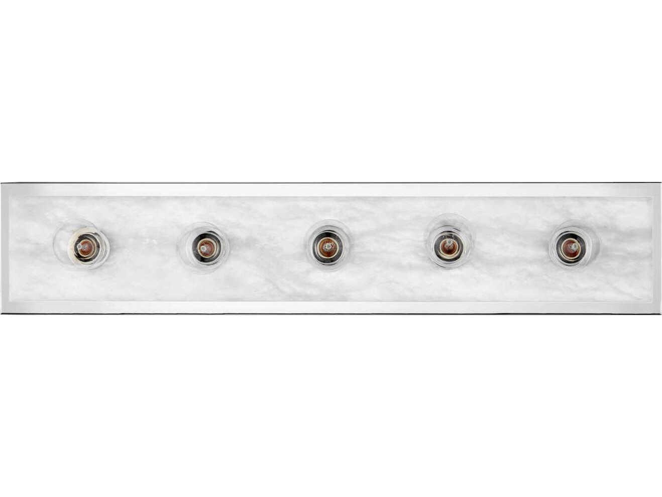 Currey & Company Berdine 5-Light Natural Polished Nickel Vanity Light